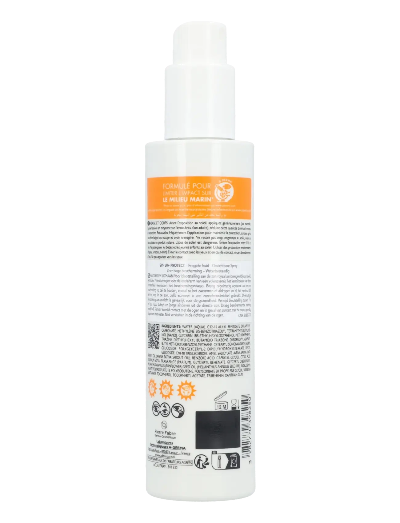 A-Derma - Protect Invisible Sun Spray SPF 50+ - clear - 1
