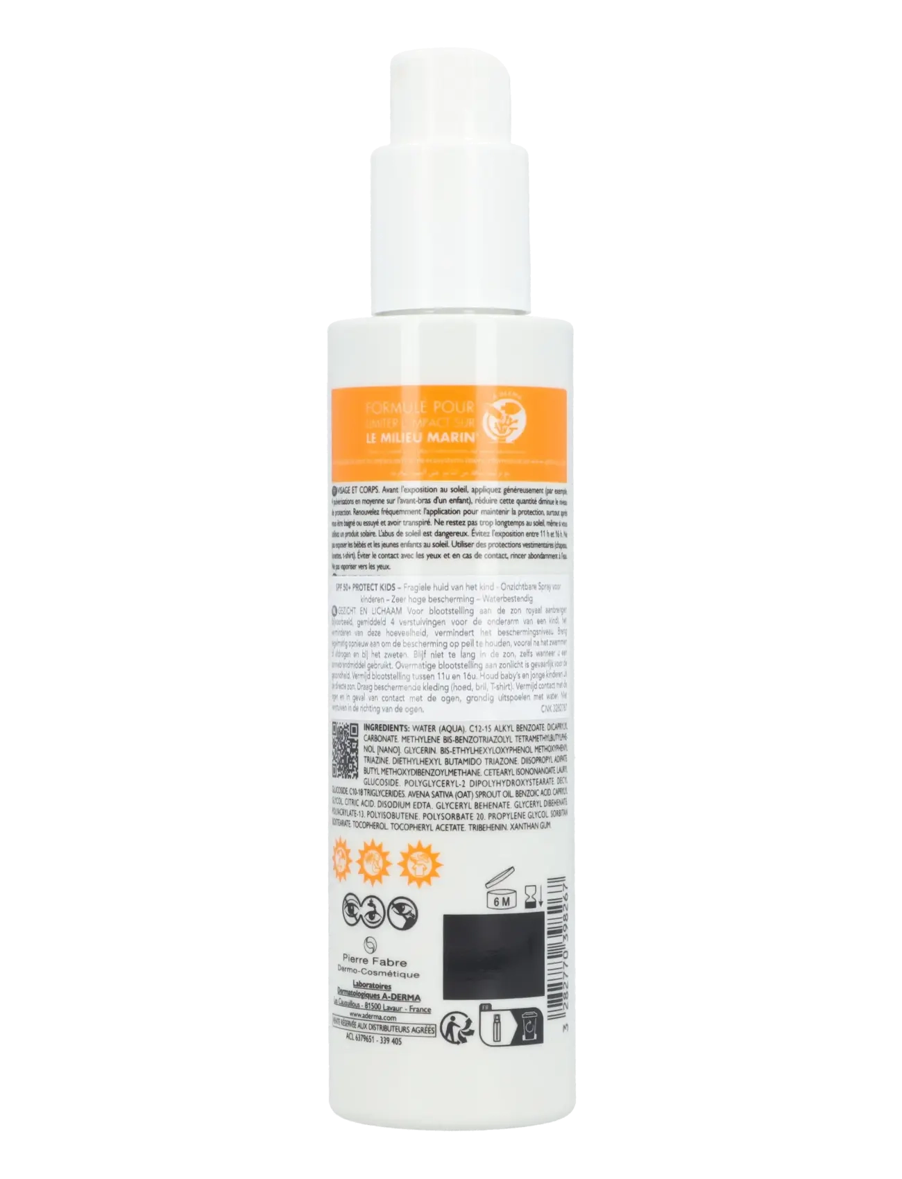 A-Derma - Protect Kids Invisible Sunscreen Spray SPF 50+ - clear - 1