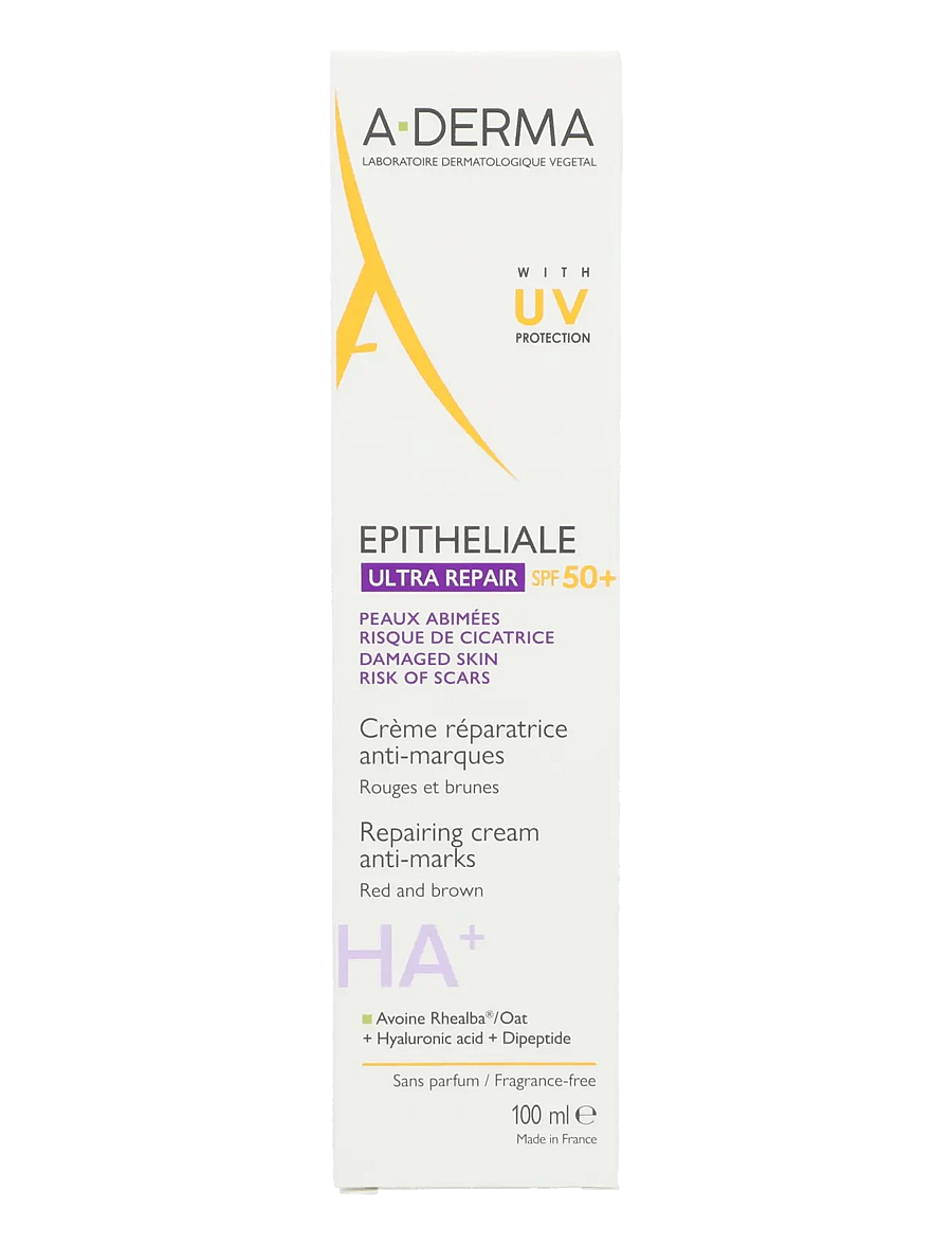 A-Derma - Epitheliale A.H Ultra Protective Repairing Cream SPF 50+ - til ansigtet - clear - 1