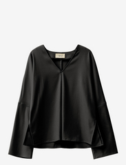 A Part Of The Art - OFF DUTY V-NECK SWEATER - blouses met lange mouwen - black - 0