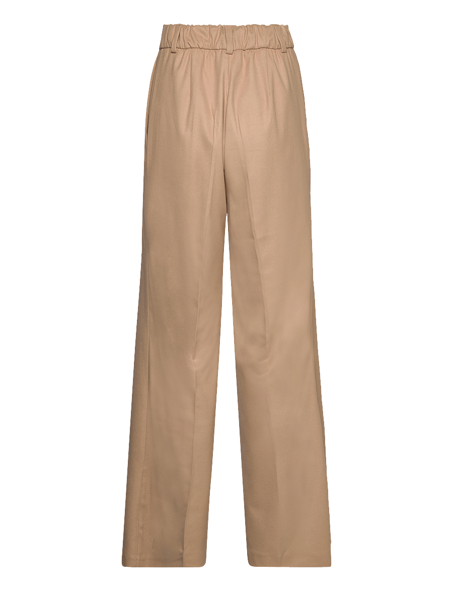 A Part Of The Art - COUNTOUR ELASTIC WAIST PANTS - bukser med brede ben - fudge - 1