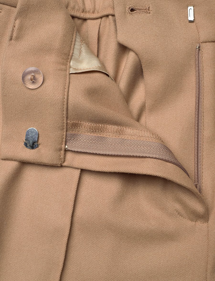 A Part Of The Art - COUNTOUR ELASTIC WAIST PANTS - bukser med brede ben - fudge - 3