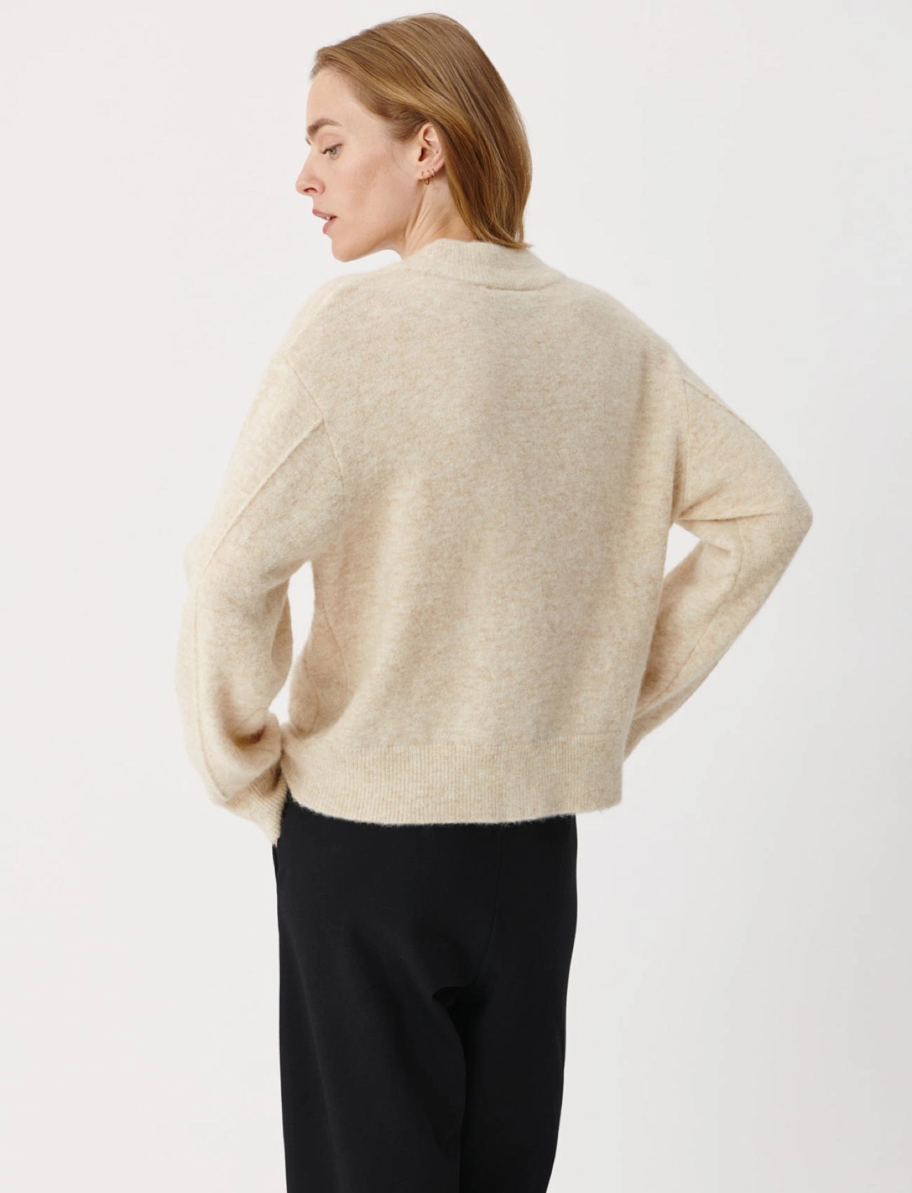 A Part Of The Art - RELAXED CARDIGAN - oat melange - 2