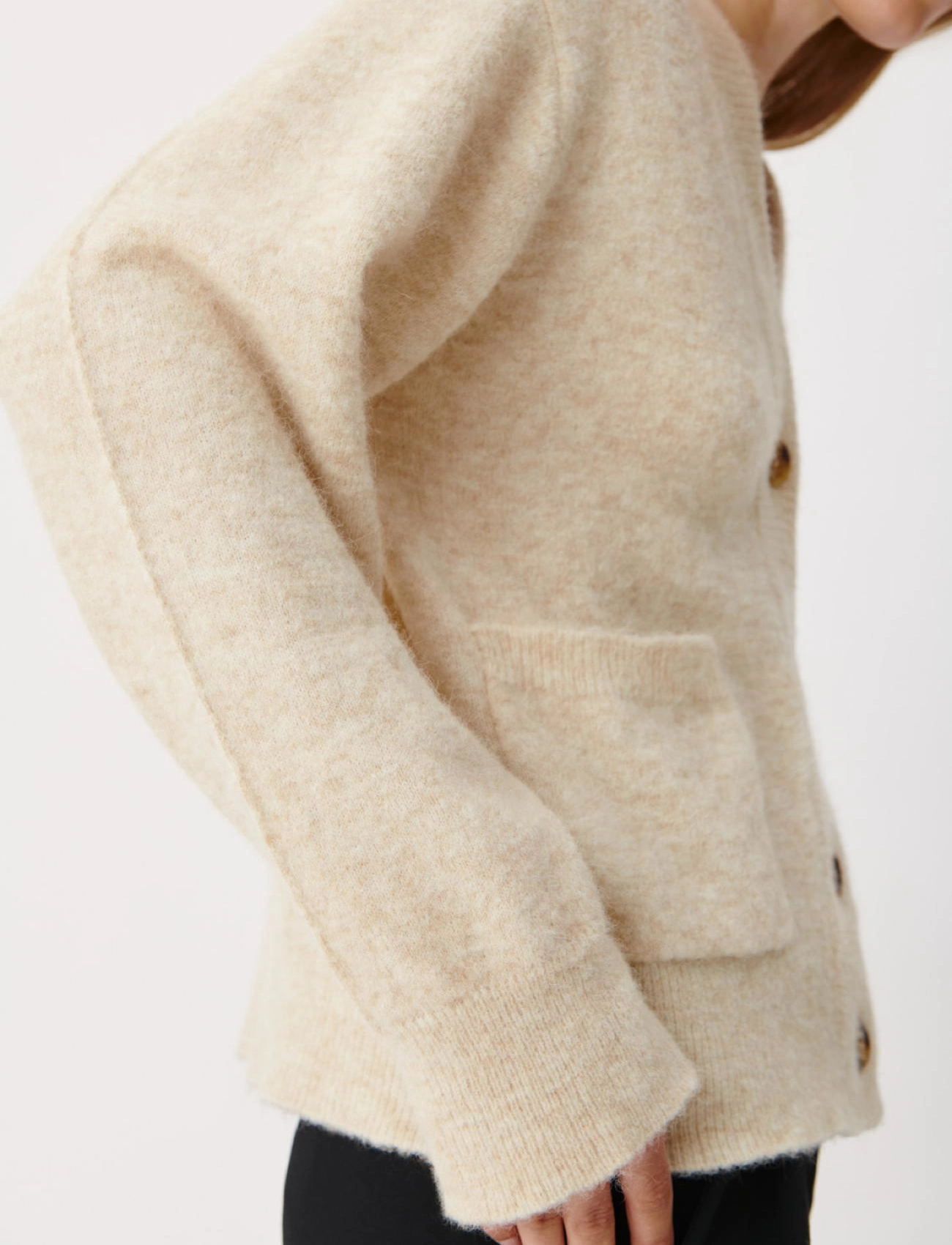 A Part Of The Art - RELAXED CARDIGAN - oat melange - 3