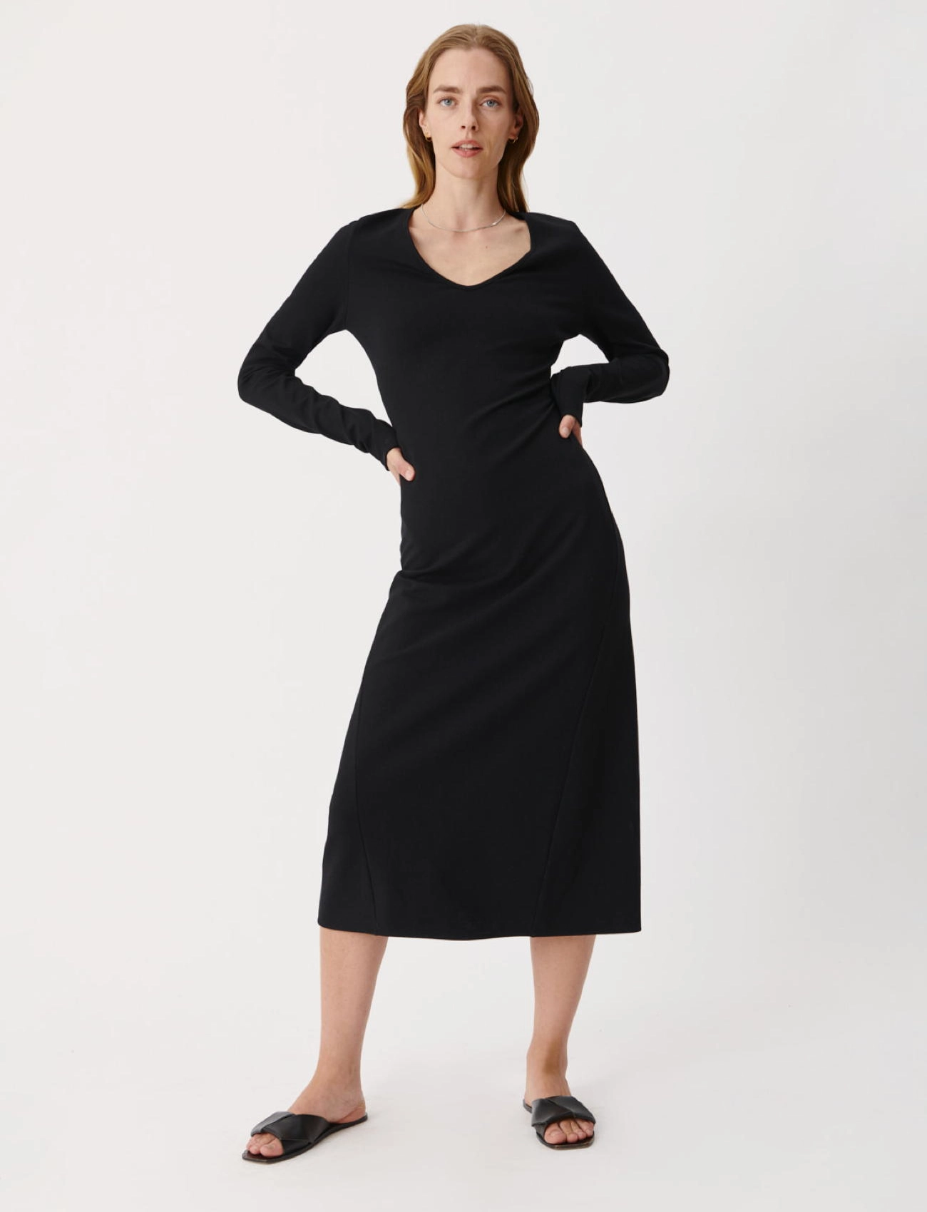A Part Of The Art FREE LONG SLEEVE DRESS - Klänningar - BLACK / black