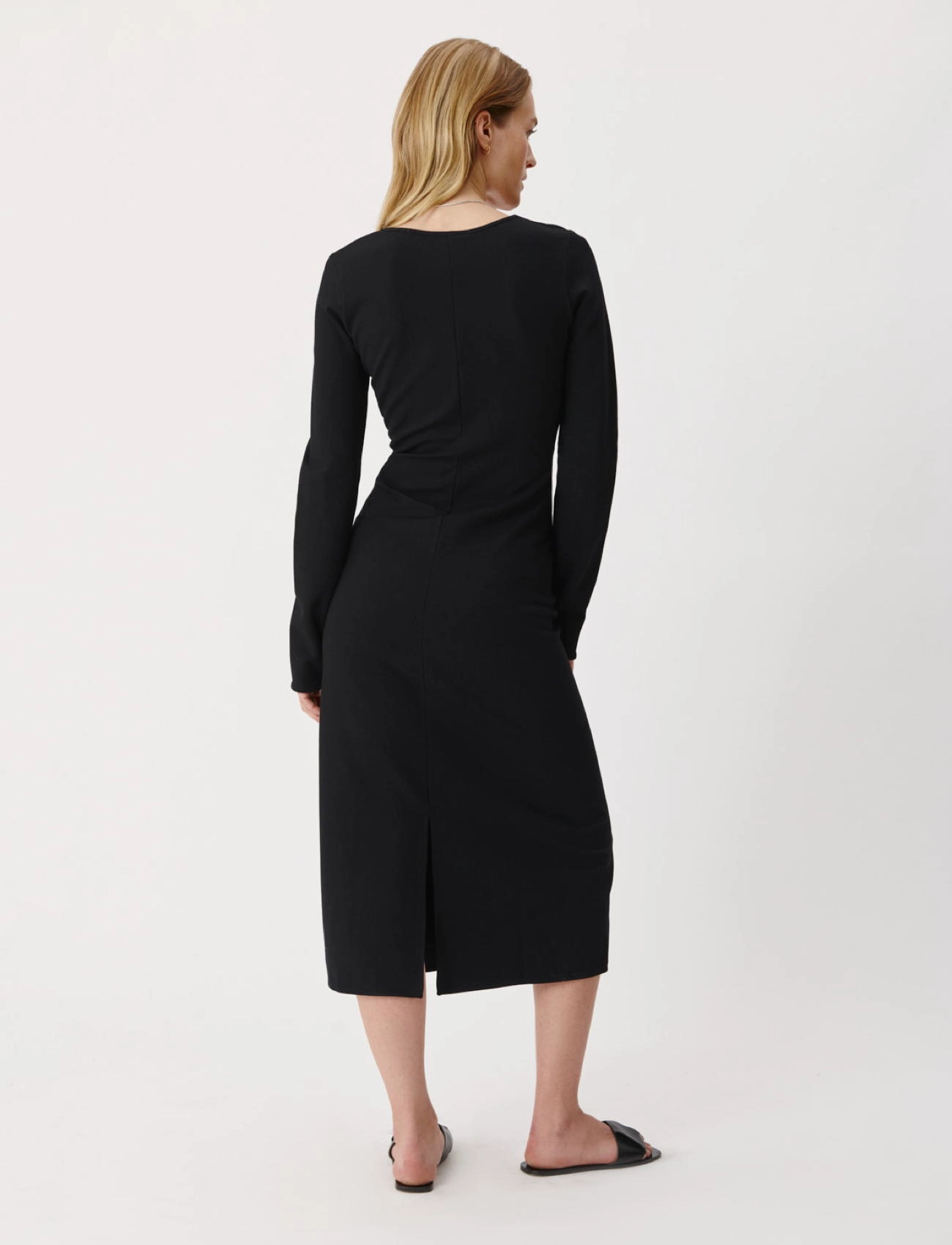 A Part Of The Art - FREE LONG SLEEVE DRESS - midi-kleider - black - 3