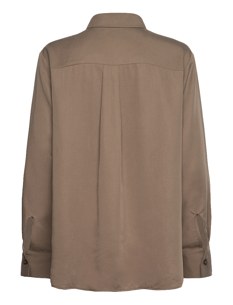 A Part Of The Art - Daily Shirt Dusty Olive Lyocell - långärmade skjortor - dusty green - 1