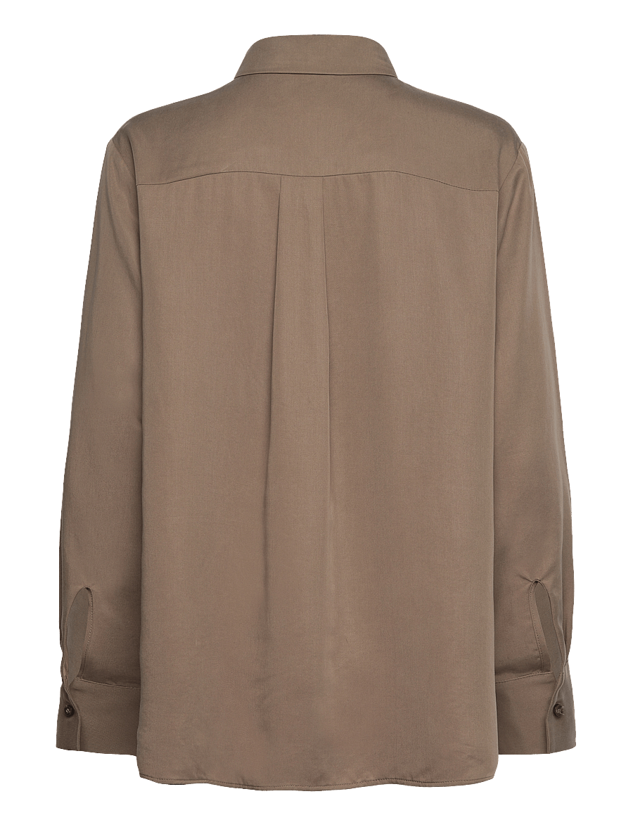 A Part Of The Art - Daily Shirt Dusty Olive Lyocell - dusty green - 1