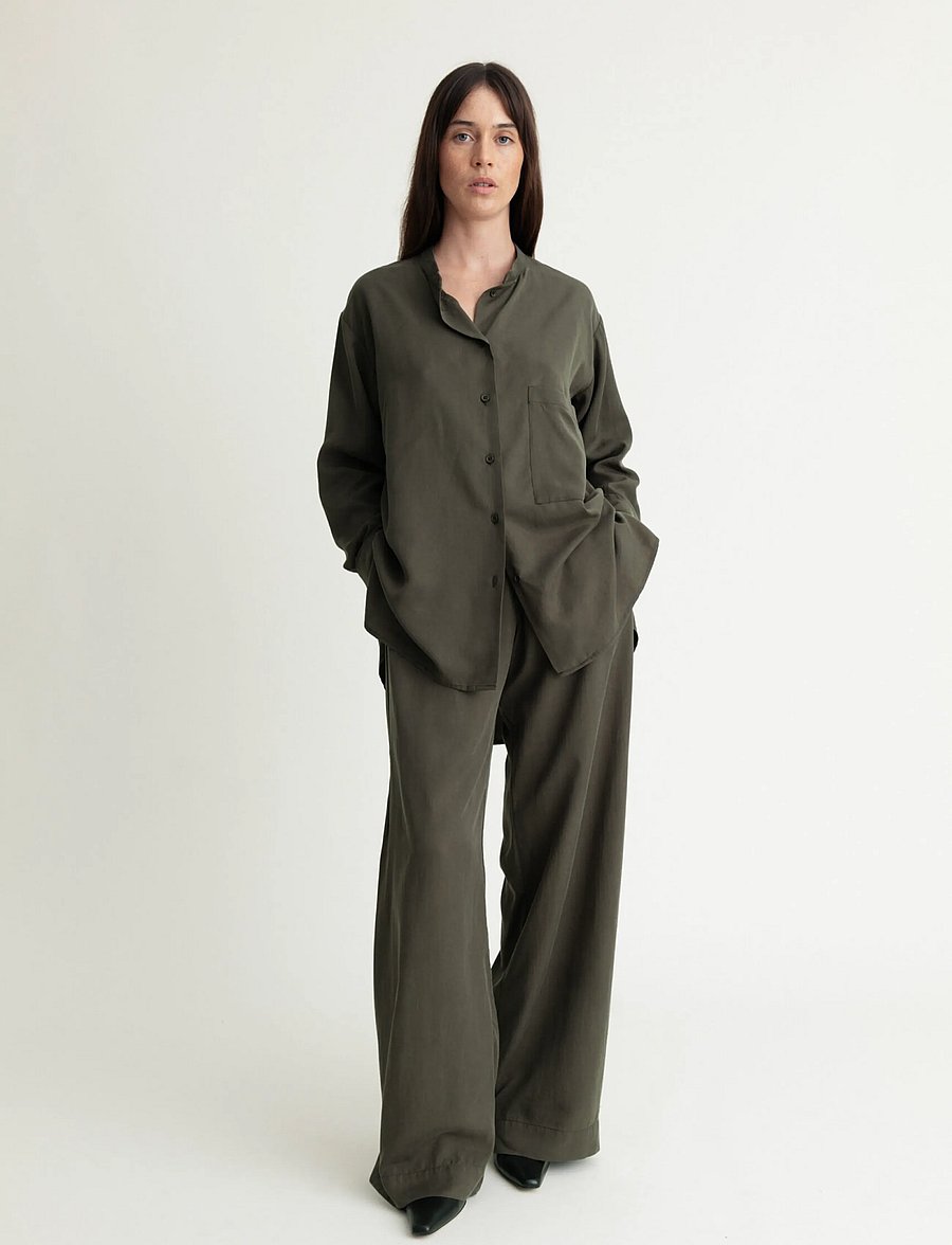 A Part Of The Art - AIRY SHIRT - langärmlige hemden - pine green - 0