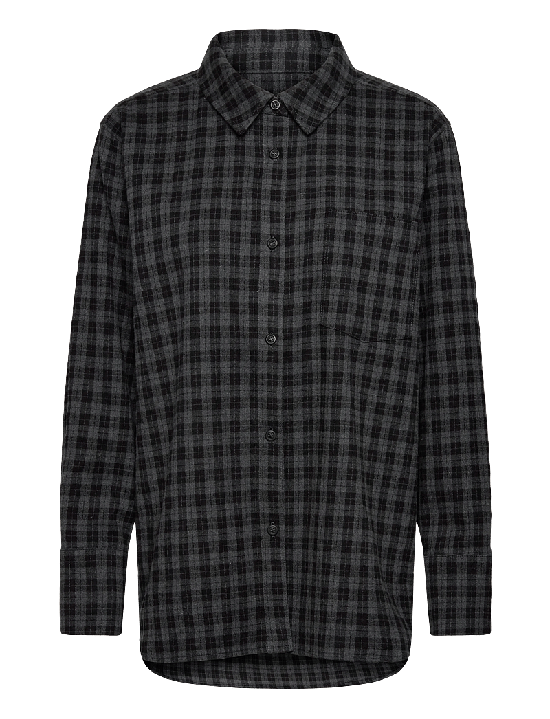 A Part Of The Art - BOLD SHIRT BLACK CHECK - langärmlige hemden - black check - 0