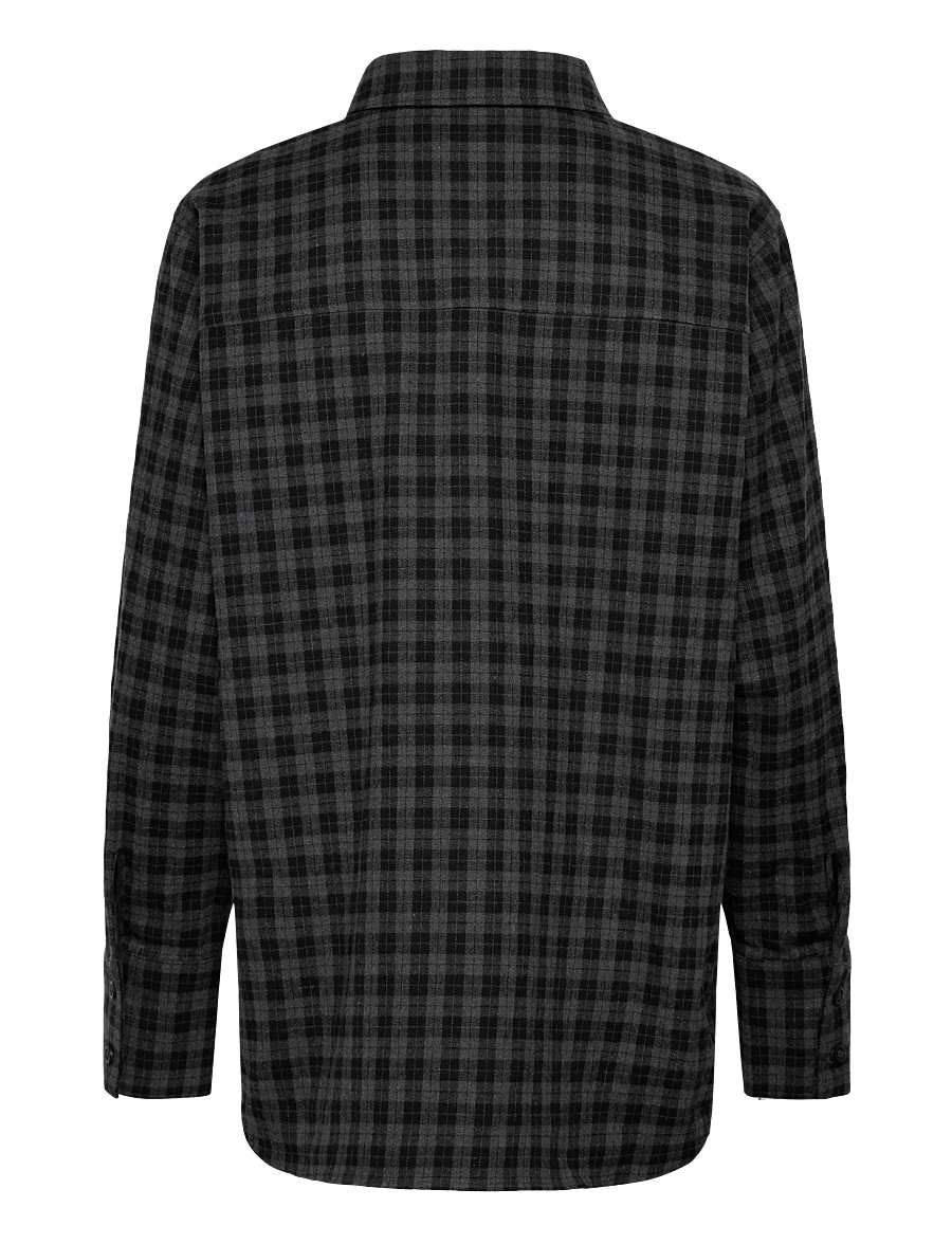 A Part Of The Art - BOLD SHIRT BLACK CHECK - långärmade skjortor - black check - 1