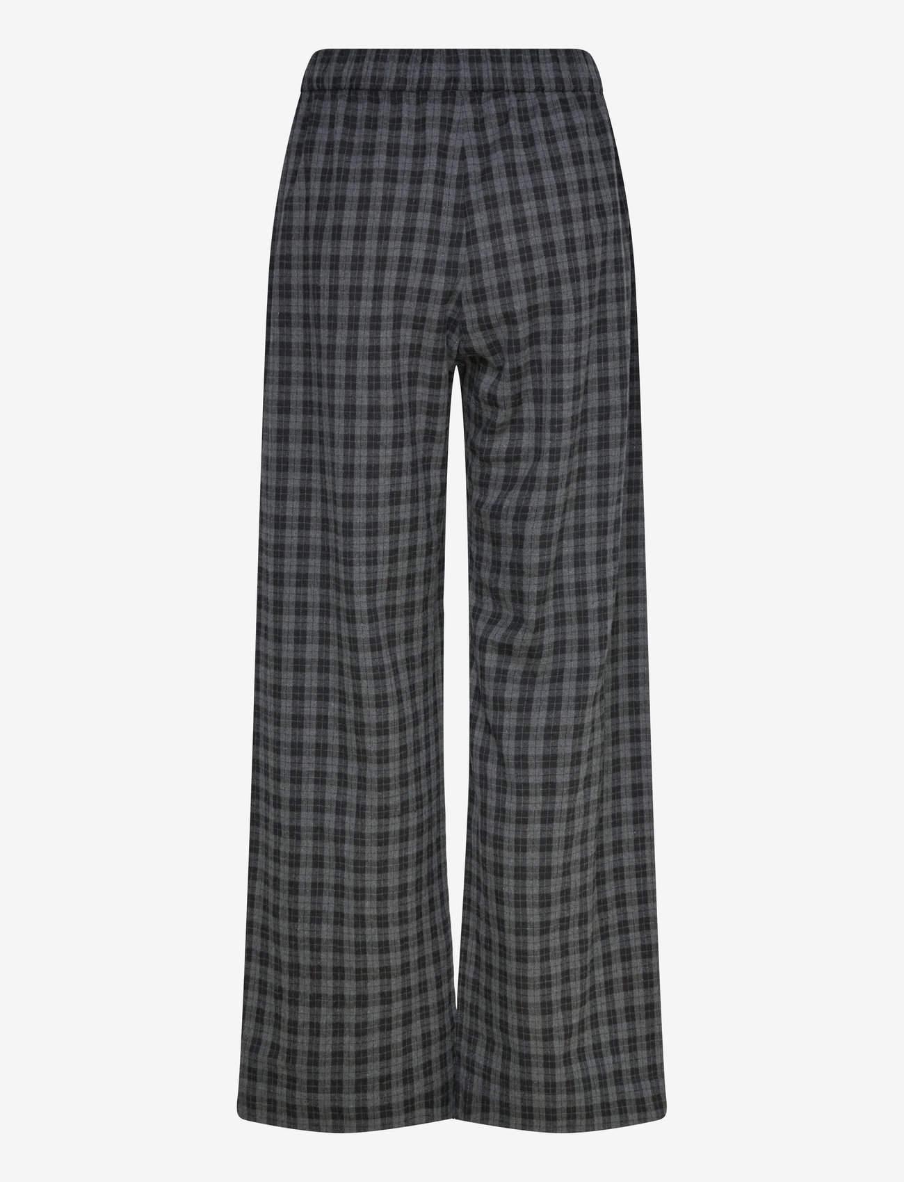A Part Of The Art - VACANT PANTS BLACK CHECK - linnebyxor - black check - 1