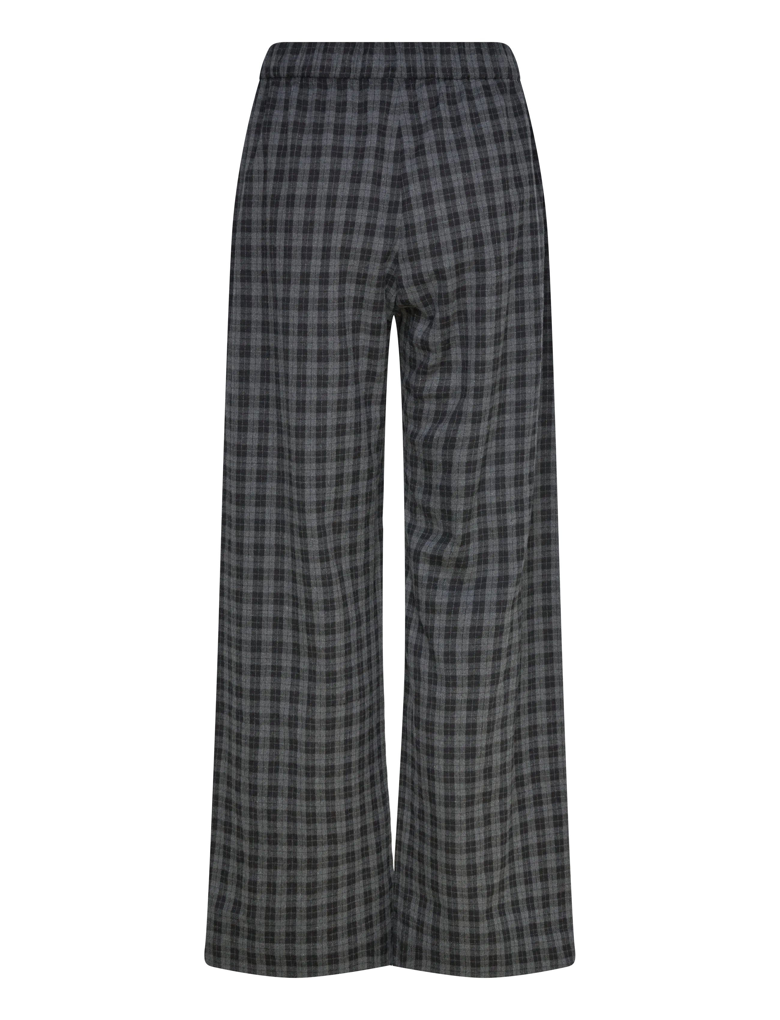 A Part Of The Art - VACANT PANTS BLACK CHECK - linnen broeken - black check - 2