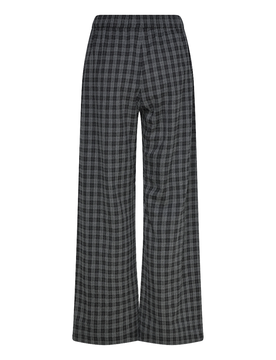A Part Of The Art - VACANT PANTS BLACK CHECK - pantalons en lin - black check - 2
