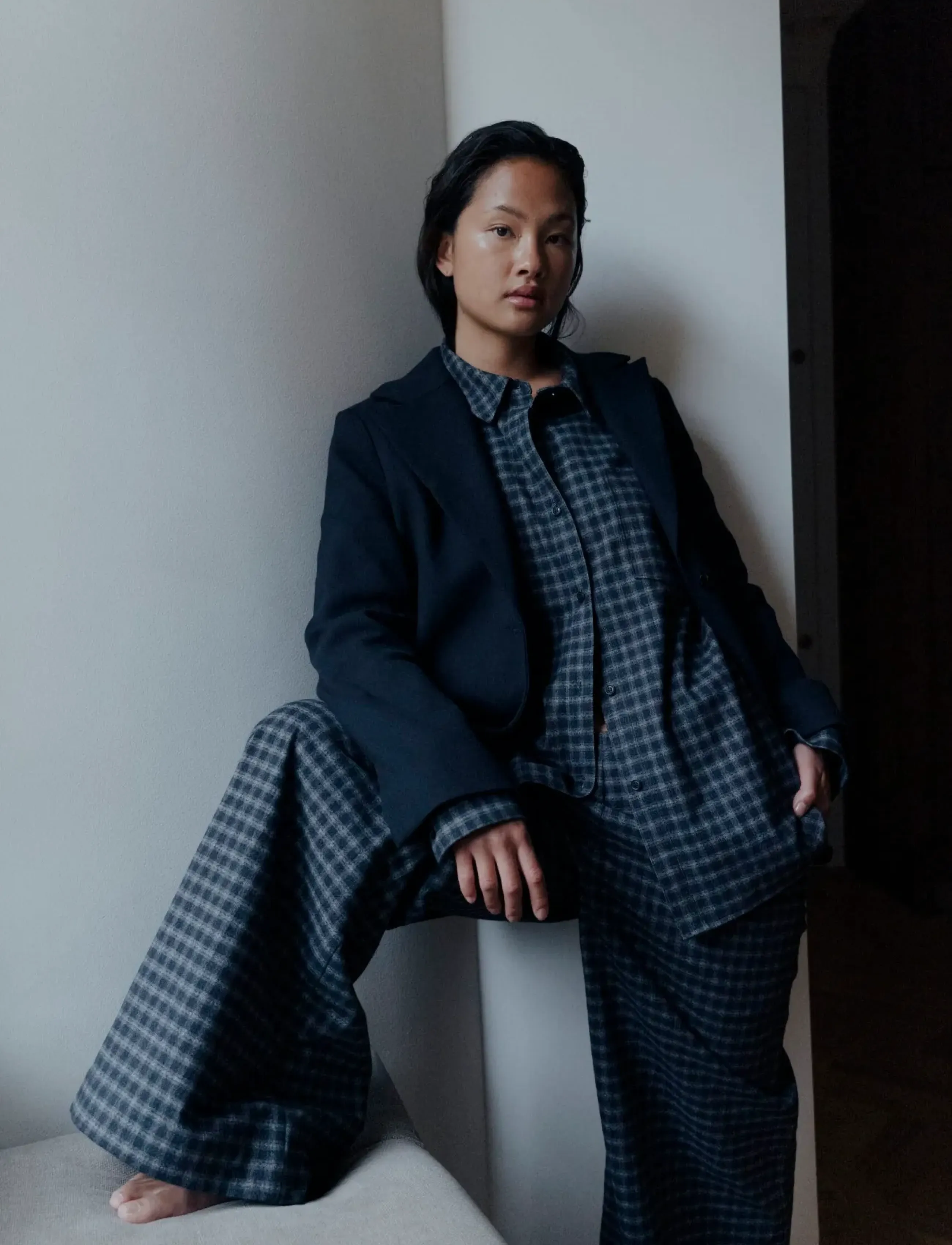 A Part Of The Art VACANT PANTS BLACK CHECK - Transitional Layering - BLACK CHECK / multi