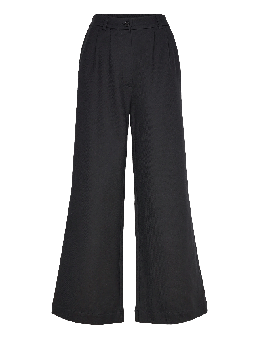 A Part Of The Art - DREAMY PANTS COTTON TWILL - pantalons évasés - black - 0