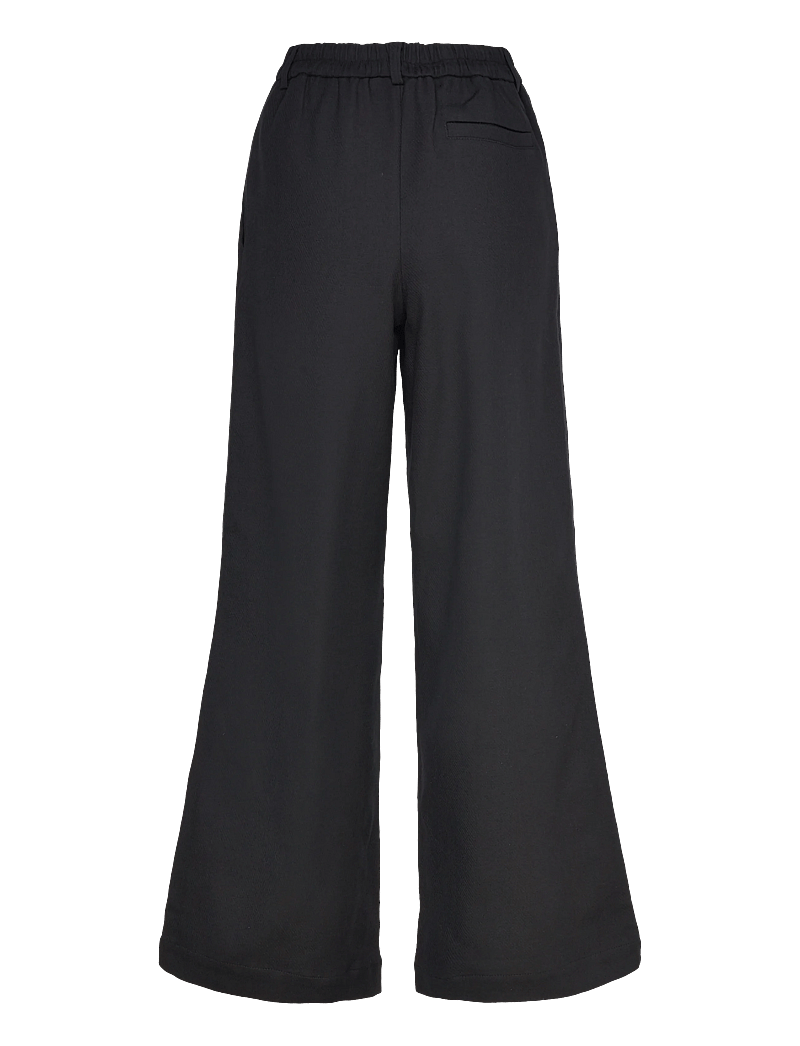 A Part Of The Art - DREAMY PANTS COTTON TWILL - utsvängda byxor - black - 1
