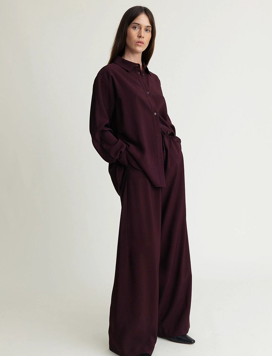 A Part Of The Art - DAILY SHIRT - långärmade skjortor - deep plum - 0