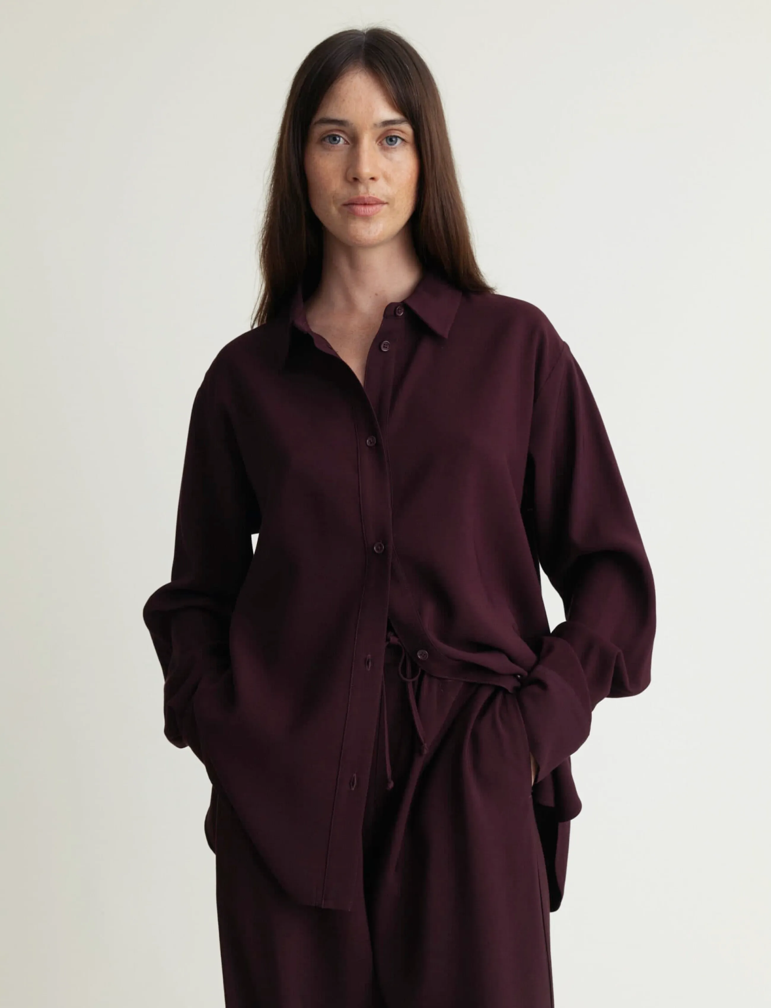 A Part Of The Art - DAILY SHIRT - långärmade skjortor - deep plum - 2