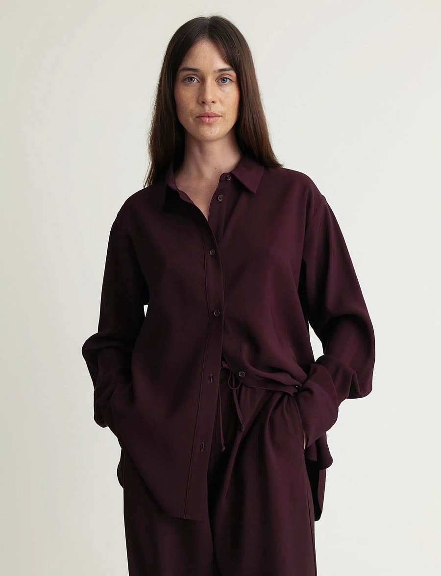 A Part Of The Art - DAILY SHIRT - långärmade skjortor - deep plum - 2