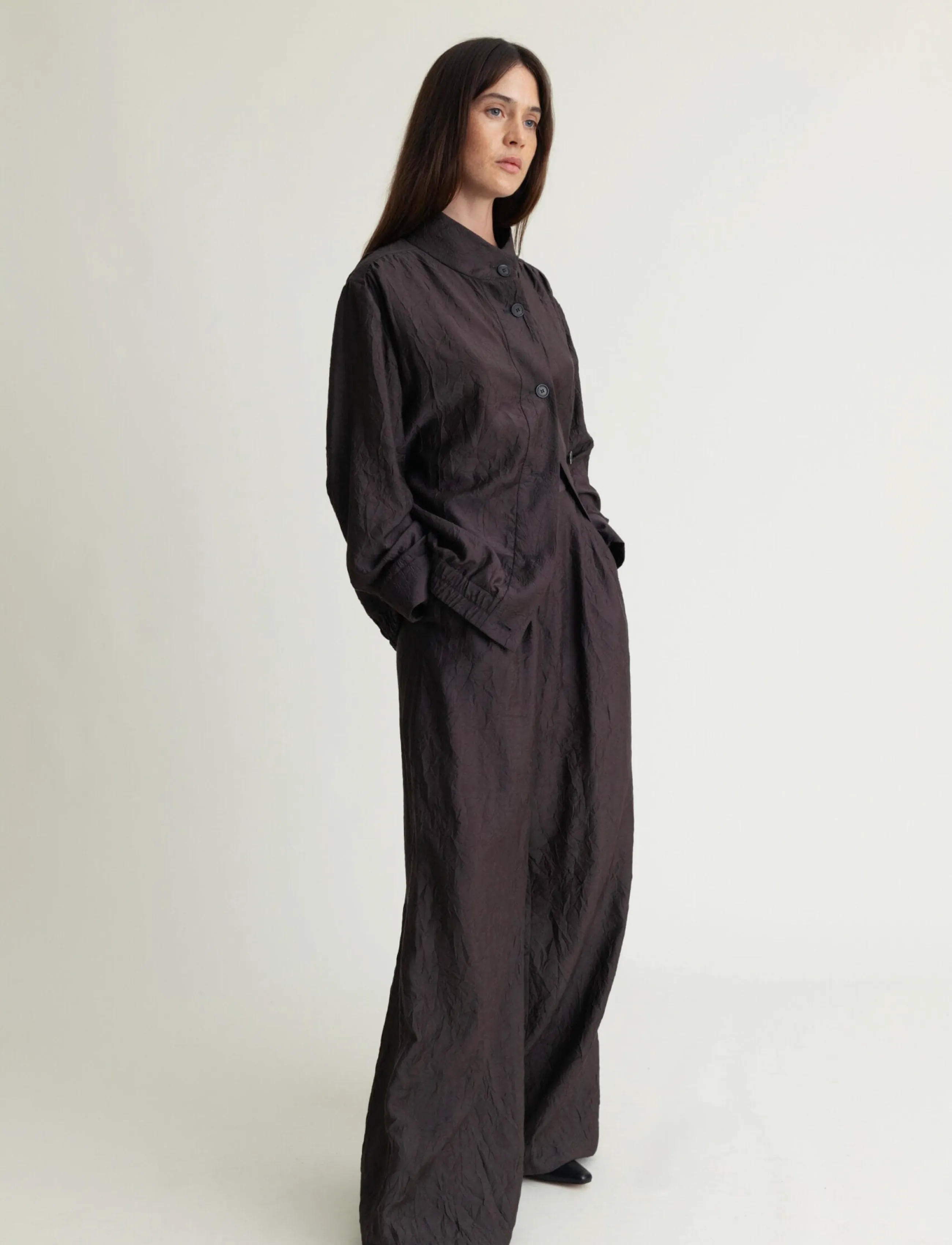 A Part Of The Art SOLANGE SHIRT - Jackets - ASH BROWN / brown