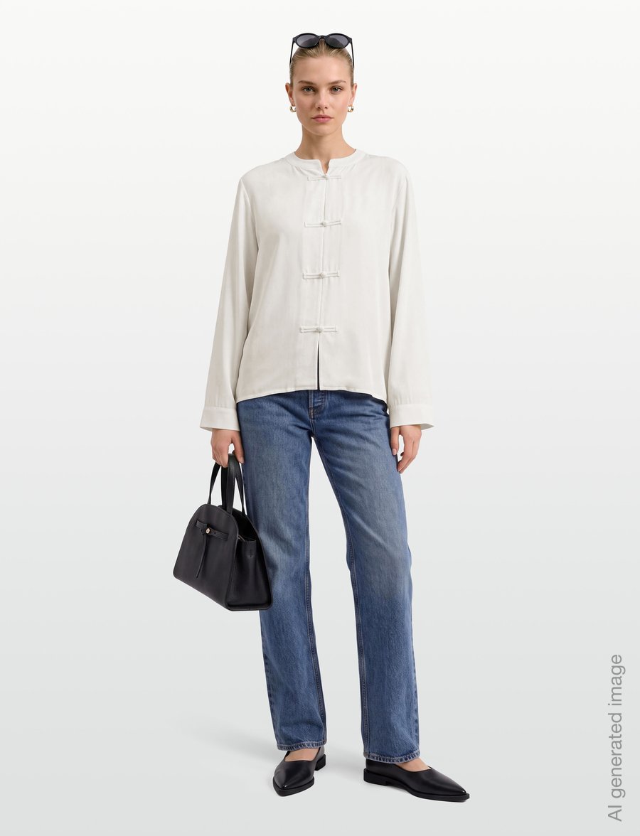 A Part Of The Art - POISE SHIRT - langärmlige hemden - creme - 0