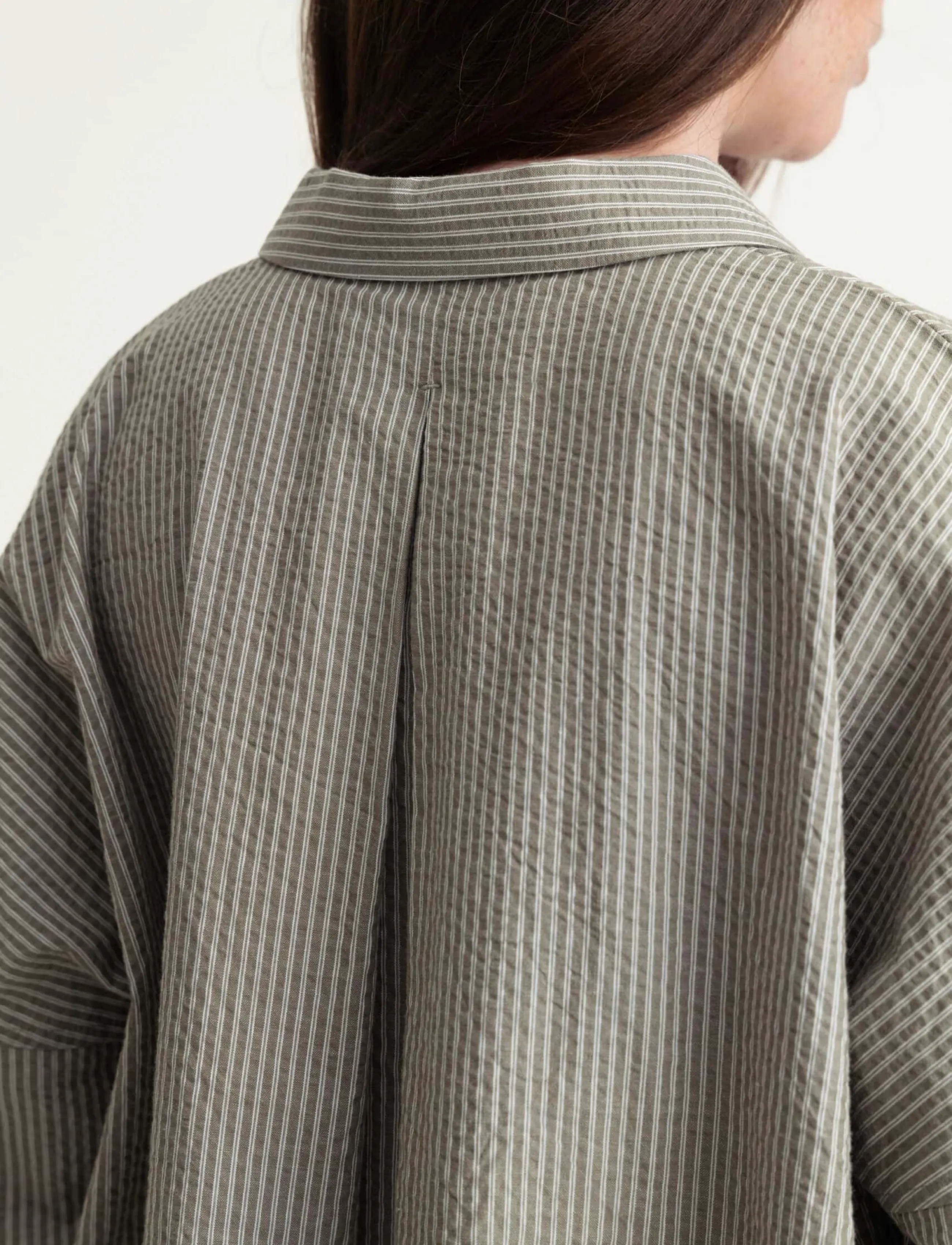 A Part Of The Art - BREEZY SHIRT - langärmlige hemden - khaki and white stripe - 3