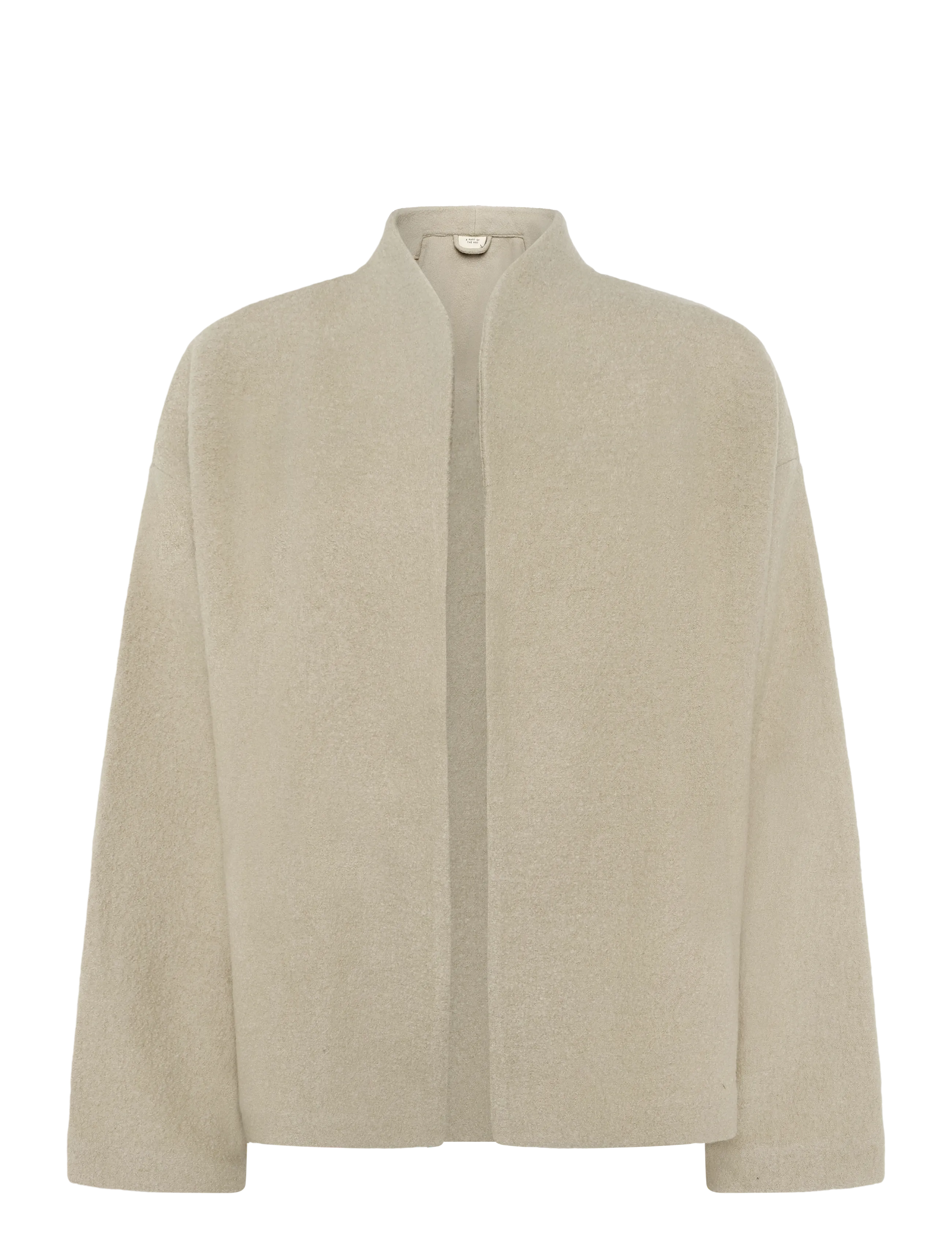 A Part Of The Art - CAPE JACKET HEAVY KNIT - wolljacken - heavy knit-oat - 1
