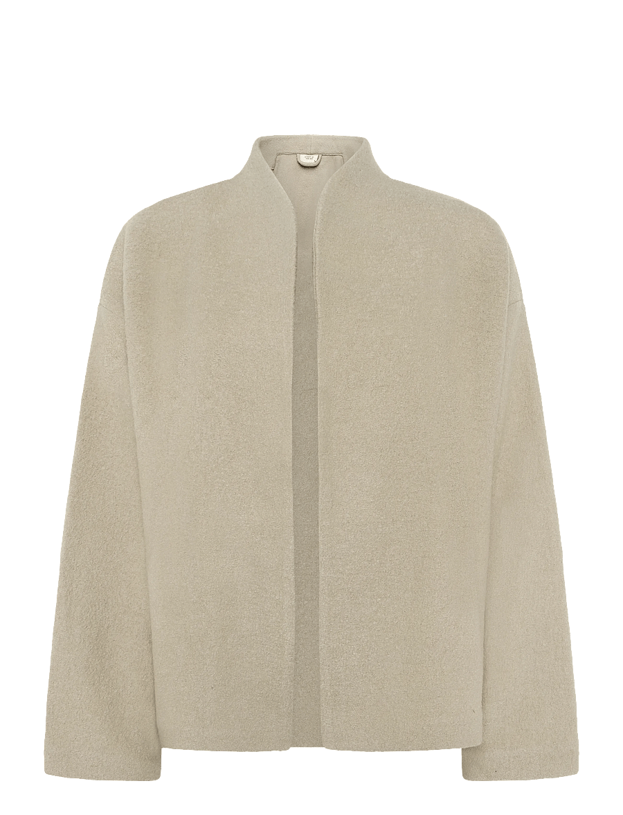 A Part Of The Art - CAPE JACKET HEAVY KNIT - wolljacken - heavy knit-oat - 1