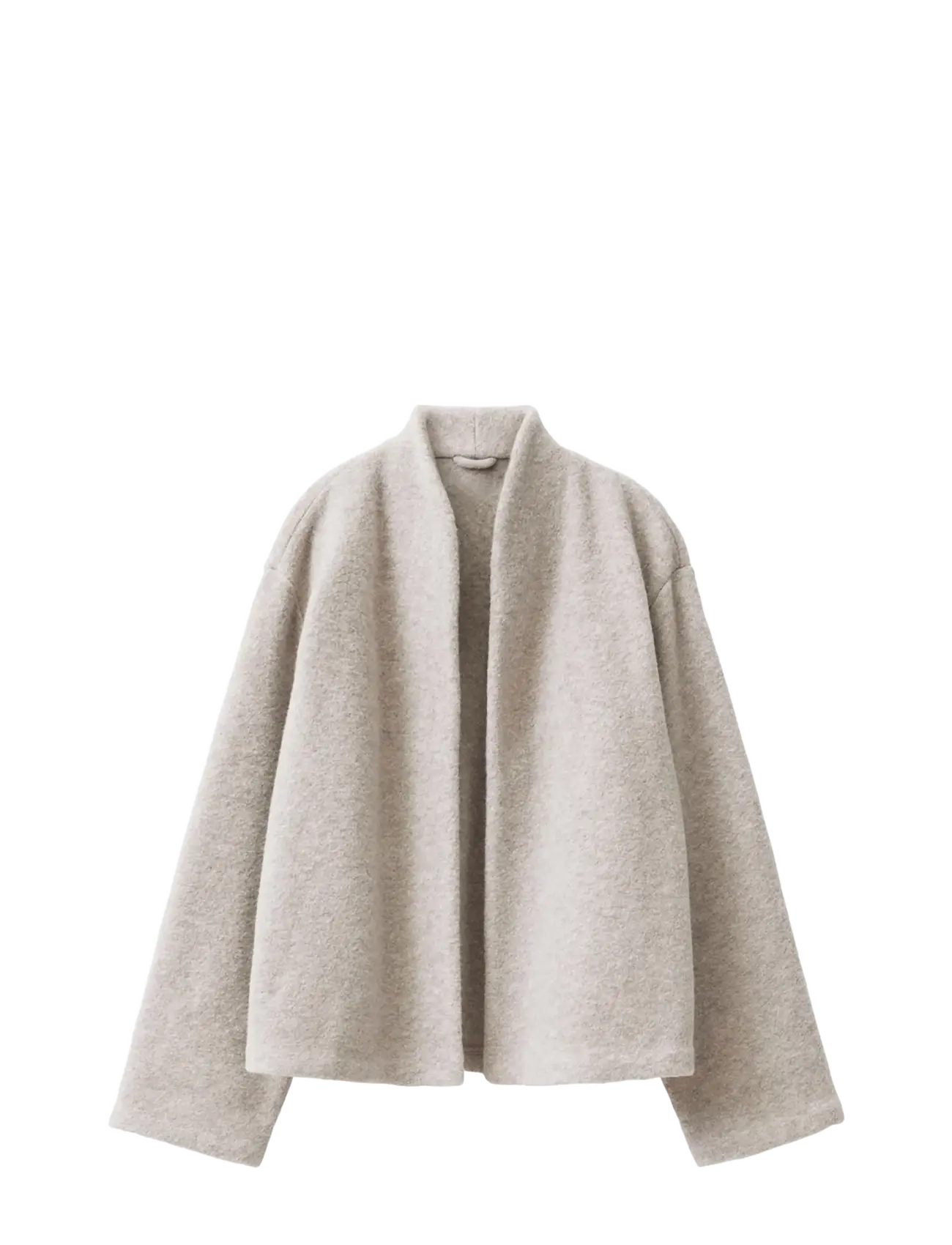 A Part Of The Art - CAPE JACKET HEAVY KNIT - wool jackets - heavy knit-oat - 1