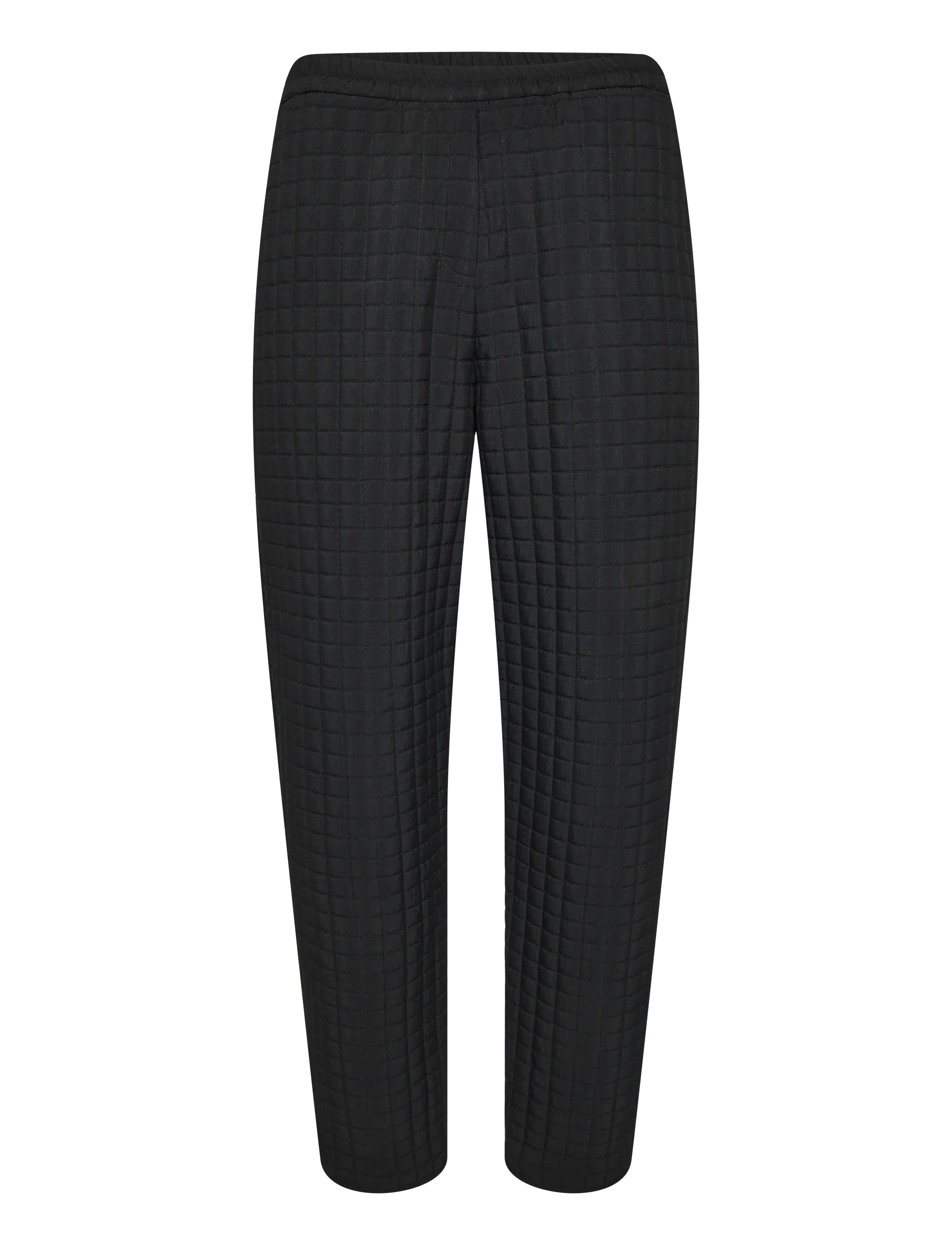 A Part Of The Art - BON QULITED PANTS - hosen mit geradem bein - black - 1