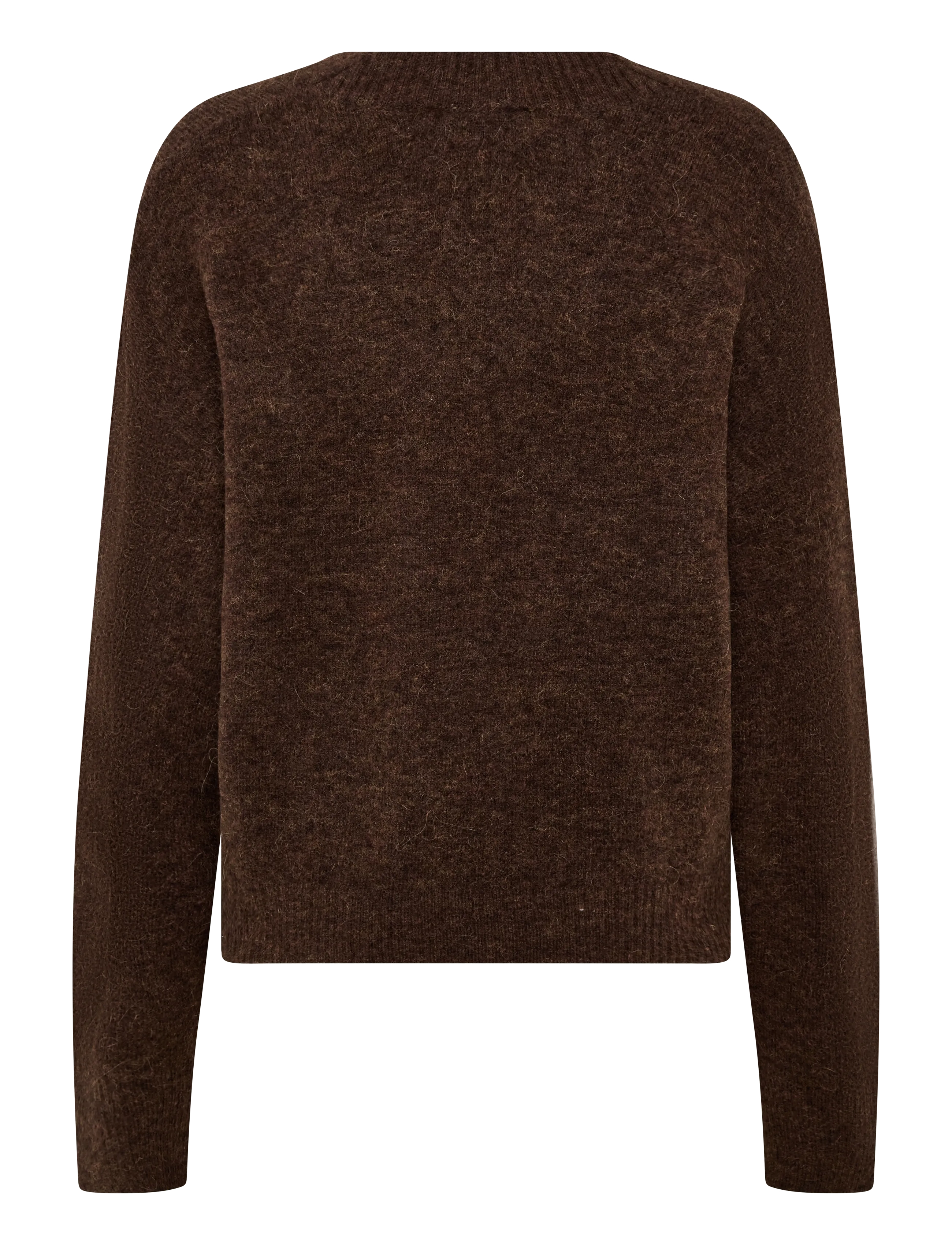 A Part Of The Art - DAILY V KNIT - stickade tröjor - chocolate brown melange - 1