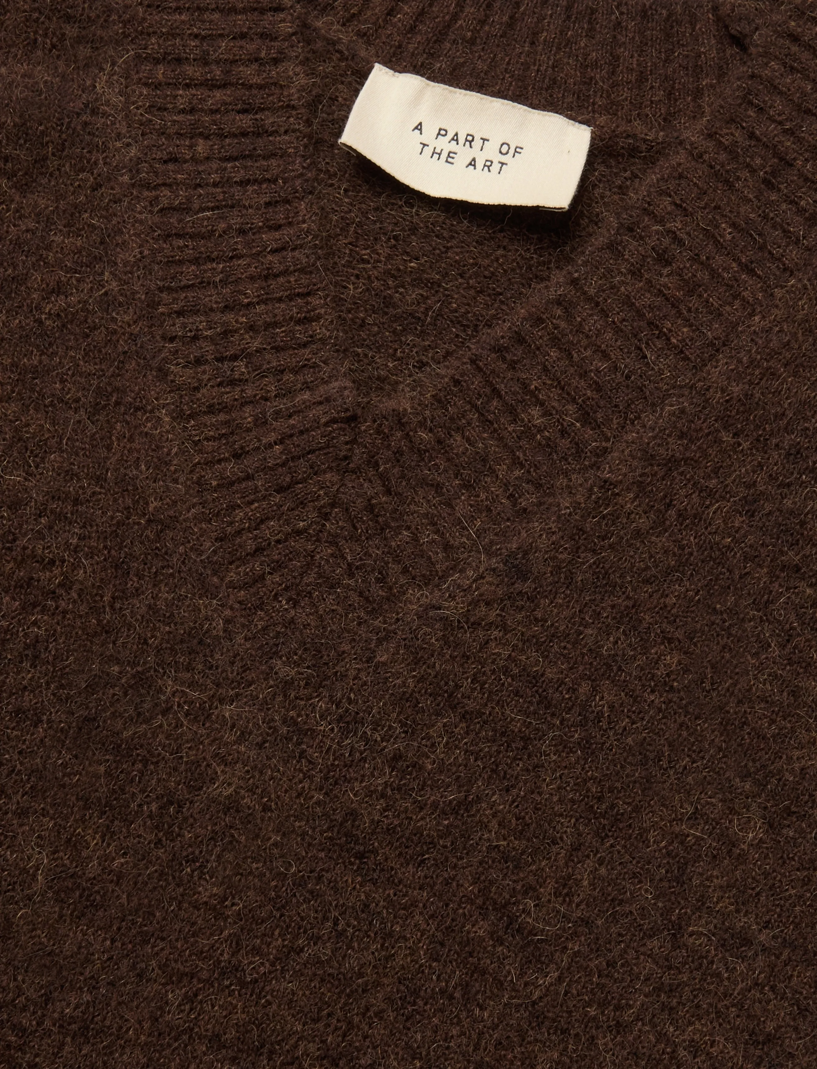 A Part Of The Art - DAILY V KNIT - stickade tröjor - chocolate brown melange - 2