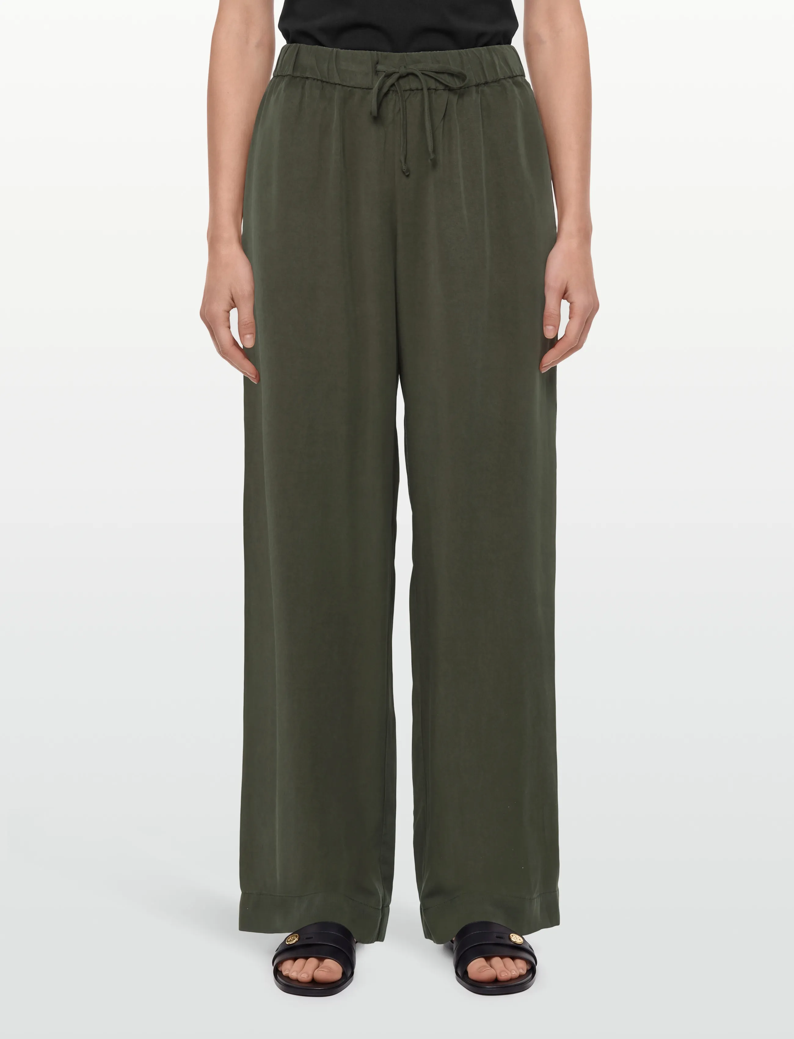 A Part Of The Art - VACANT PANTS - hosen mit weitem bein - pine green - 3