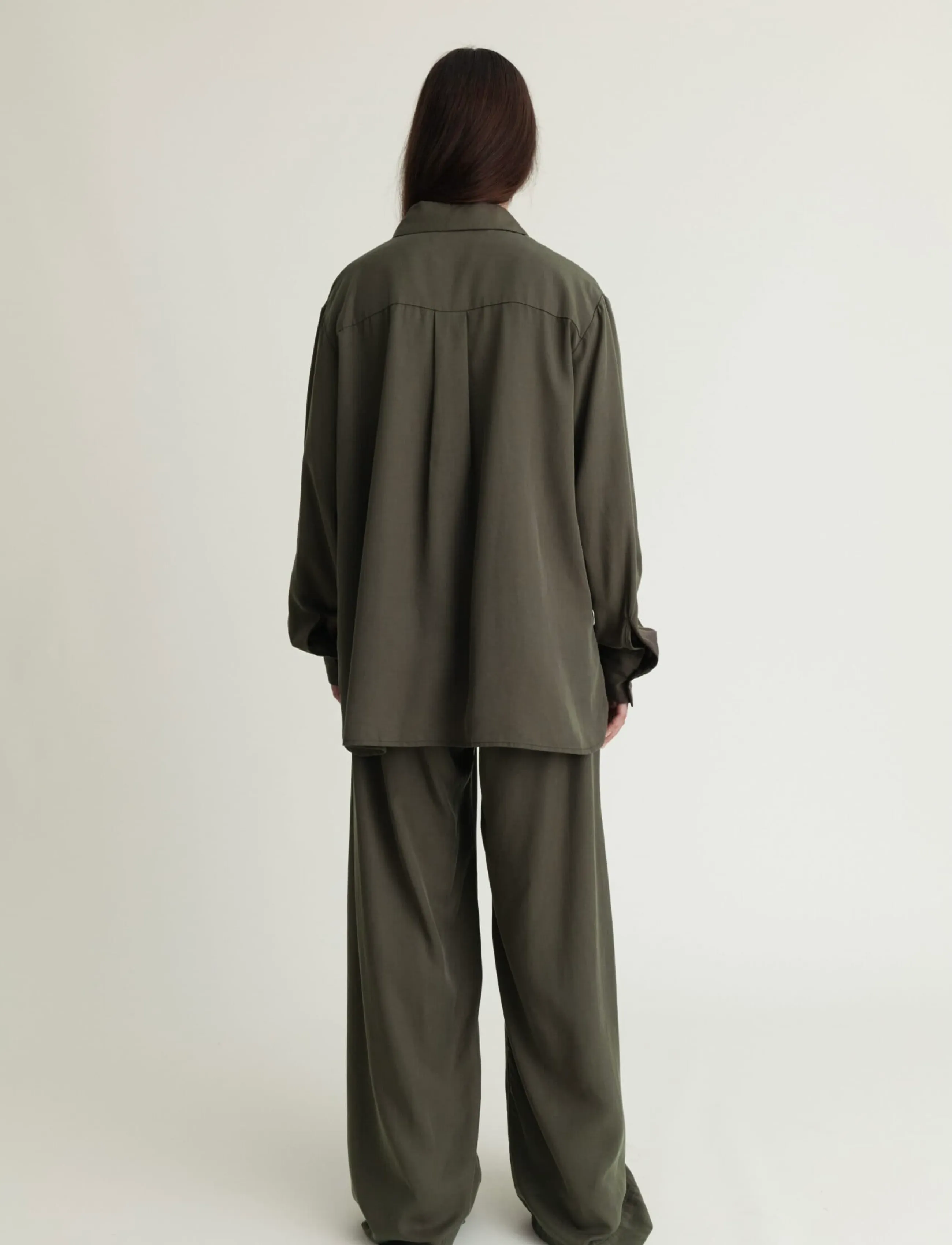 A Part Of The Art - VACANT PANTS - hosen mit weitem bein - pine green - 4