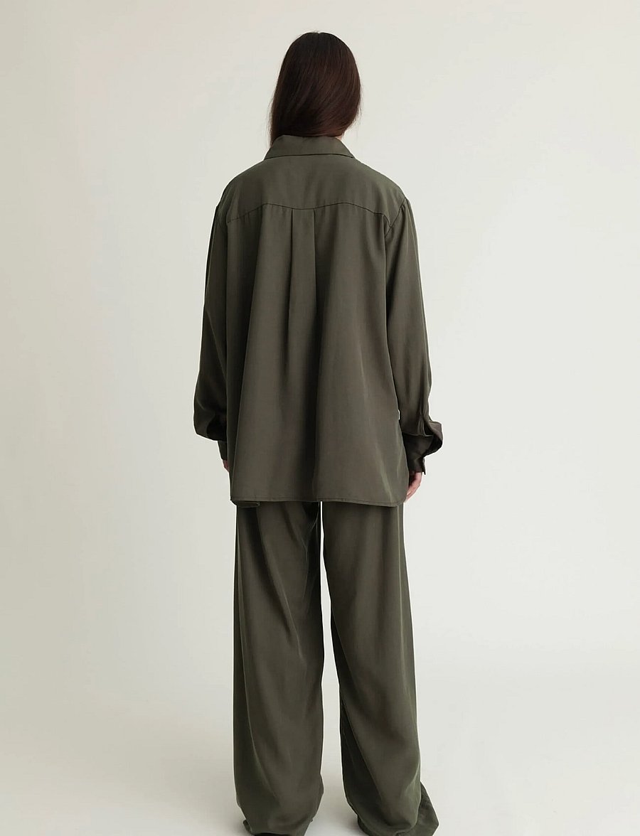 A Part Of The Art - VACANT PANTS - hosen mit weitem bein - pine green - 4