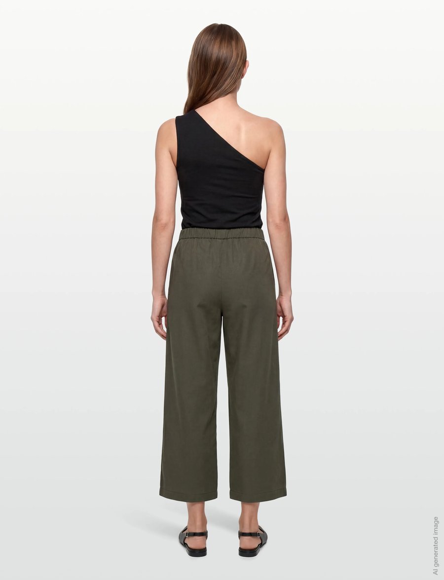 A Part Of The Art - AIRY PANTS - culottes - pine green - 4