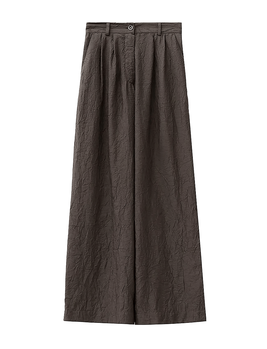 A Part Of The Art - DREAMY PANTS - hosen mit weitem bein - ash brown - 1