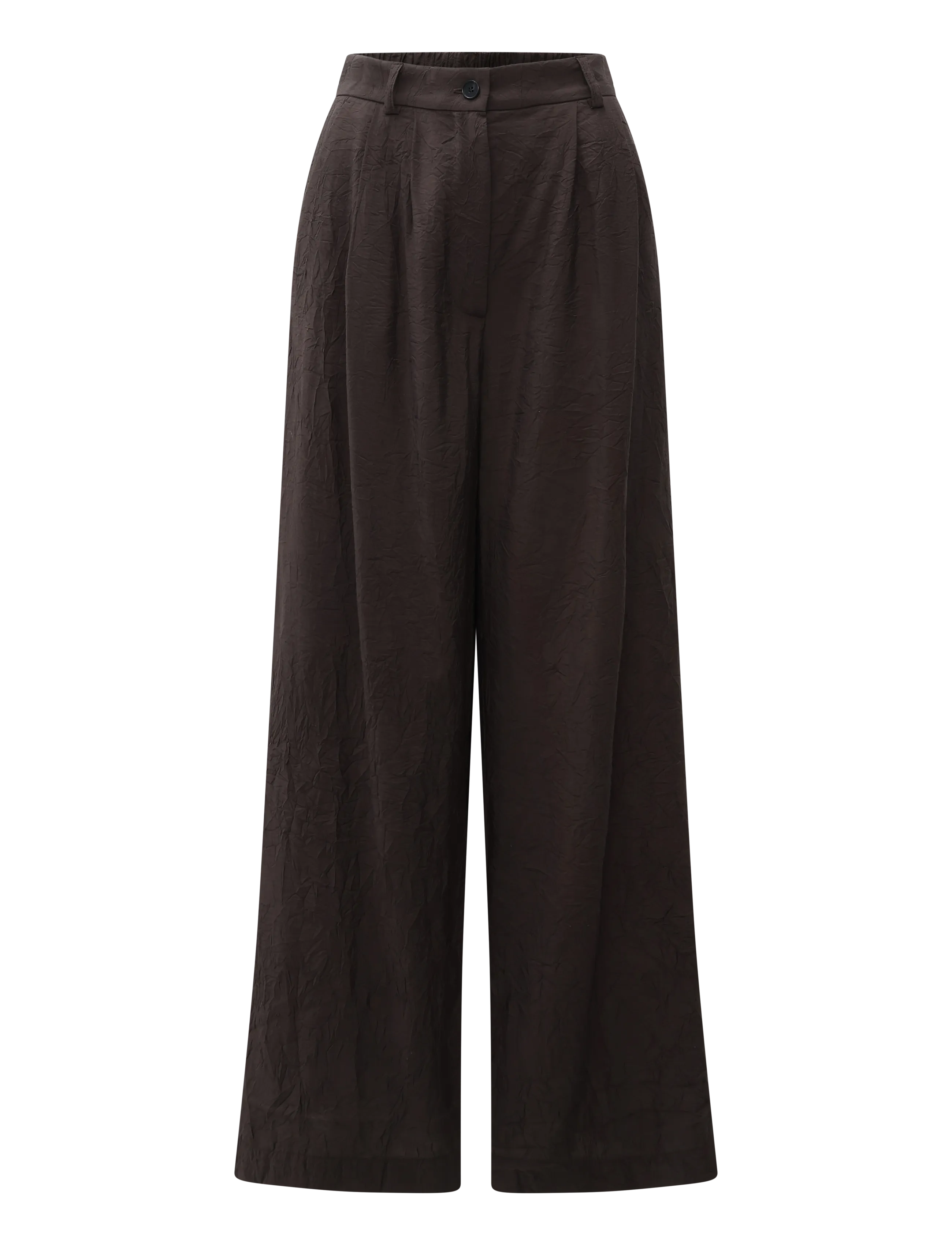 A Part Of The Art - DREAMY PANTS - hosen mit weitem bein - ash brown - 1