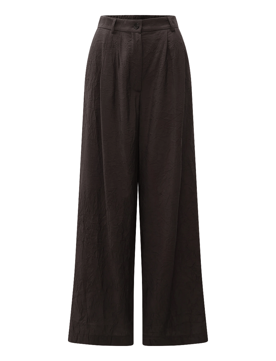 A Part Of The Art - DREAMY PANTS - hosen mit weitem bein - ash brown - 1