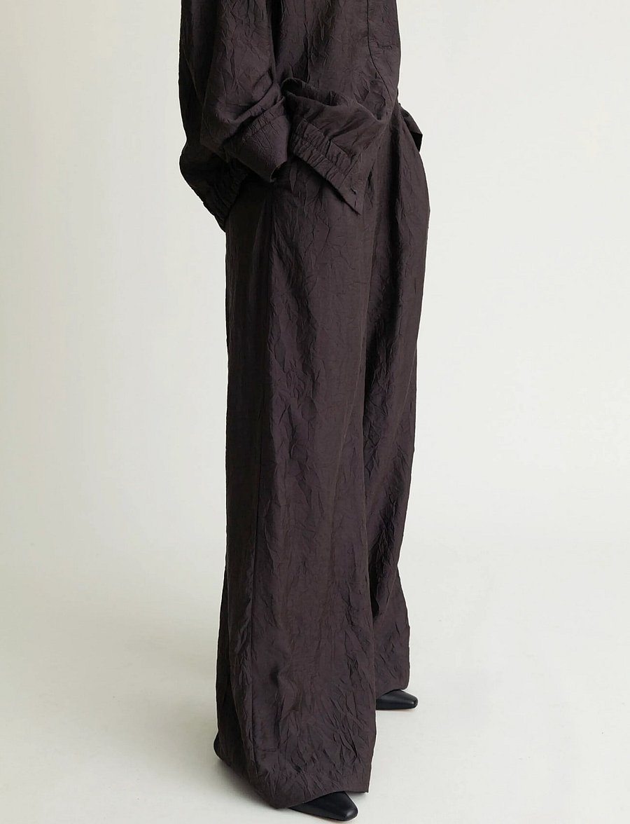 A Part Of The Art - DREAMY PANTS - hosen mit weitem bein - ash brown - 4