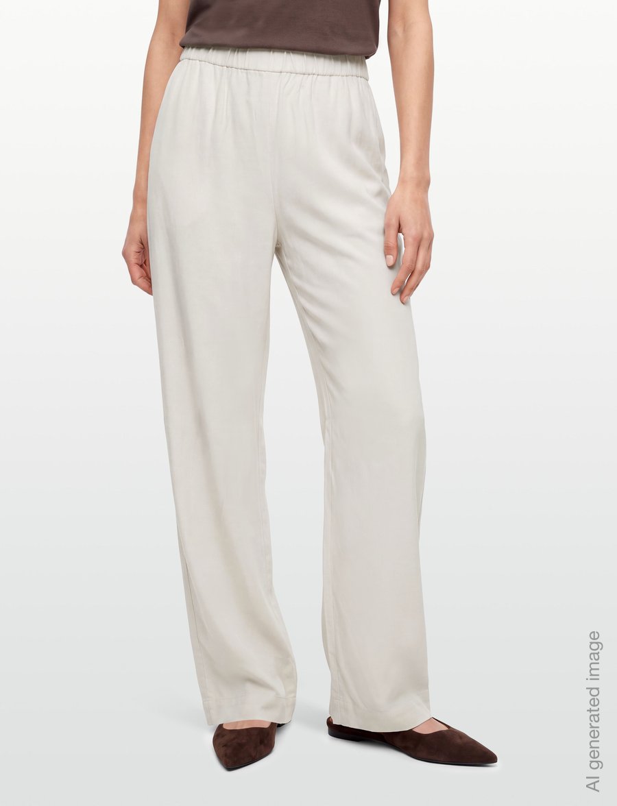 A Part Of The Art - DAILY PANTS - laia säärega püksid - creme - 3