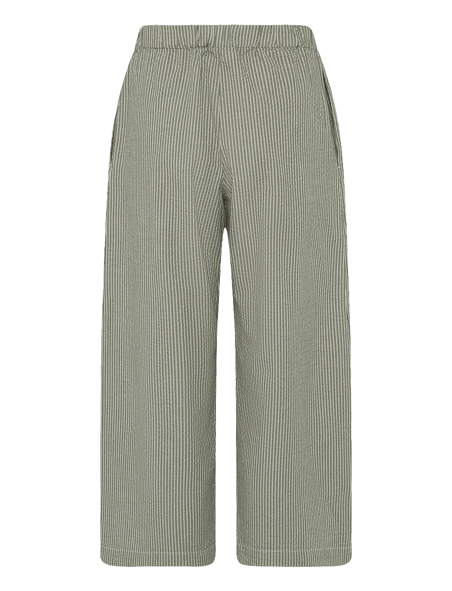A Part Of The Art - AIRY PANTS - laia säärega püksid - khaki and white stripe - 1