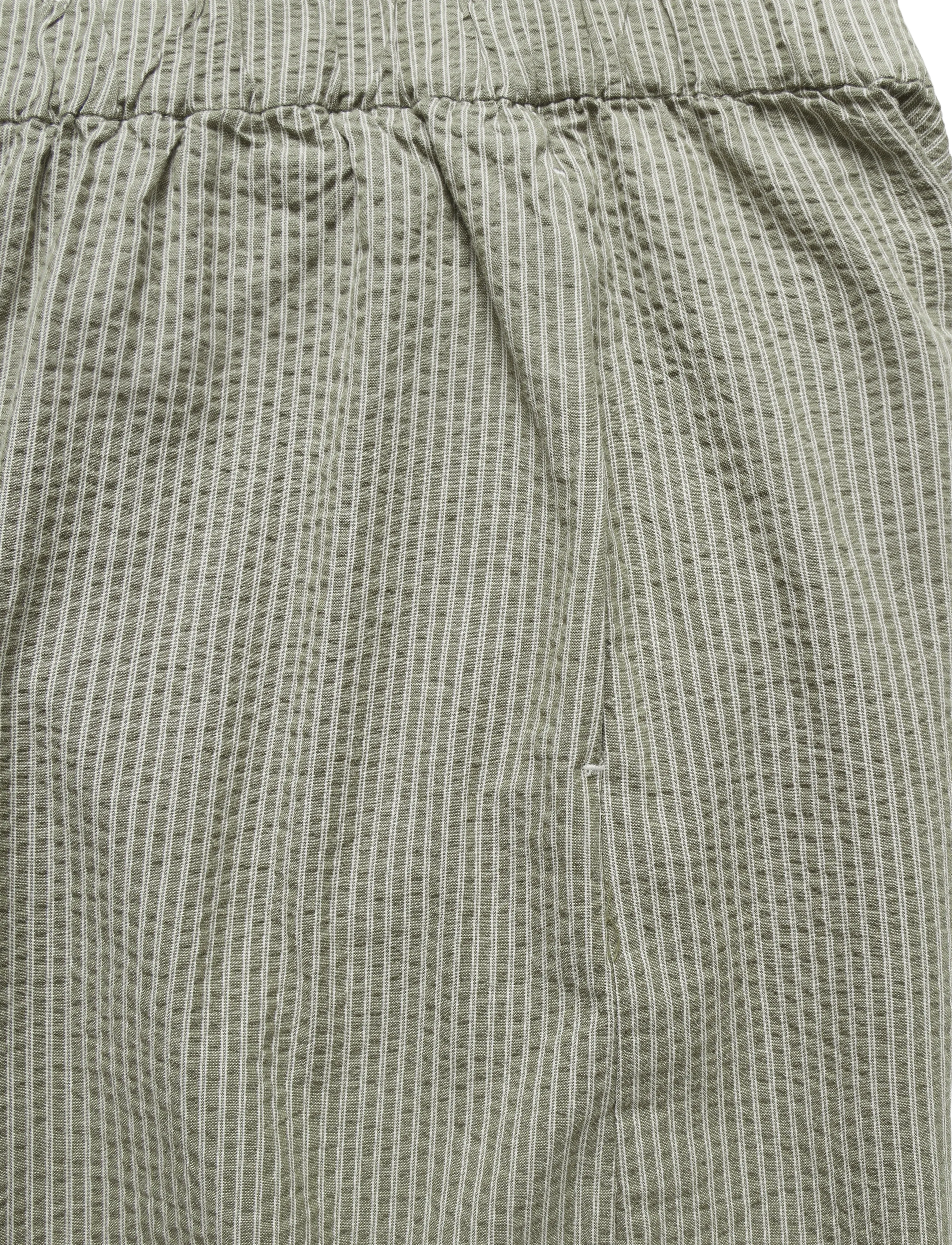 A Part Of The Art - AIRY PANTS - wide leg trousers - khaki and white stripe - 2