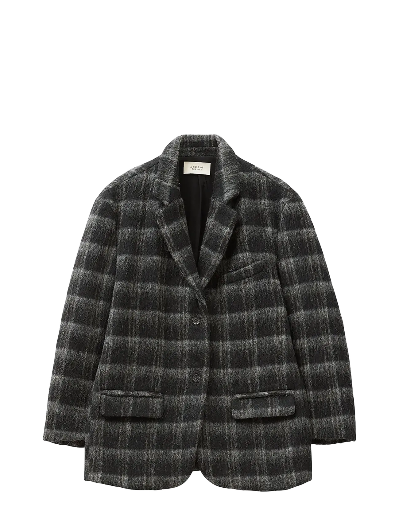 A Part Of The Art FORM BLAZER HAIRY CHECK - Fashion Trends - BLACK CHECK / black