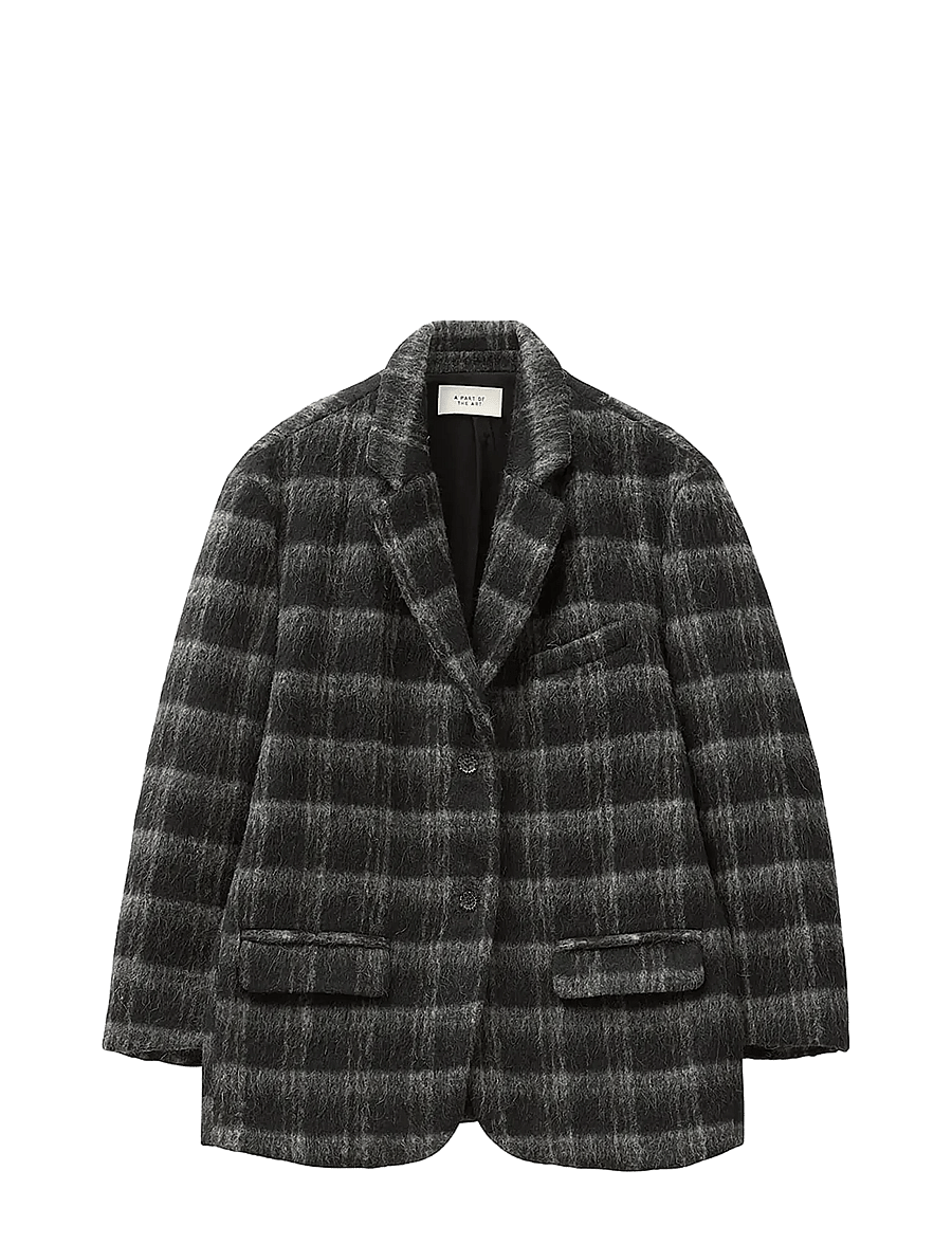 A Part Of The Art - FORM BLAZER HAIRY CHECK - black check - 1