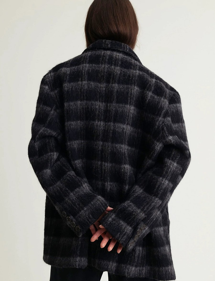 A Part Of The Art - FORM BLAZER HAIRY CHECK - black check - 3