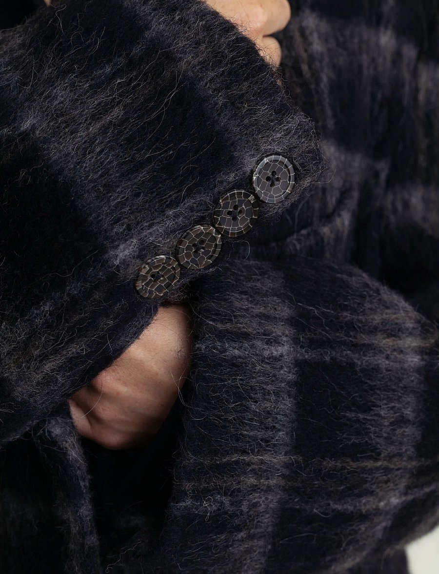 A Part Of The Art - FORM BLAZER HAIRY CHECK - black check - 4