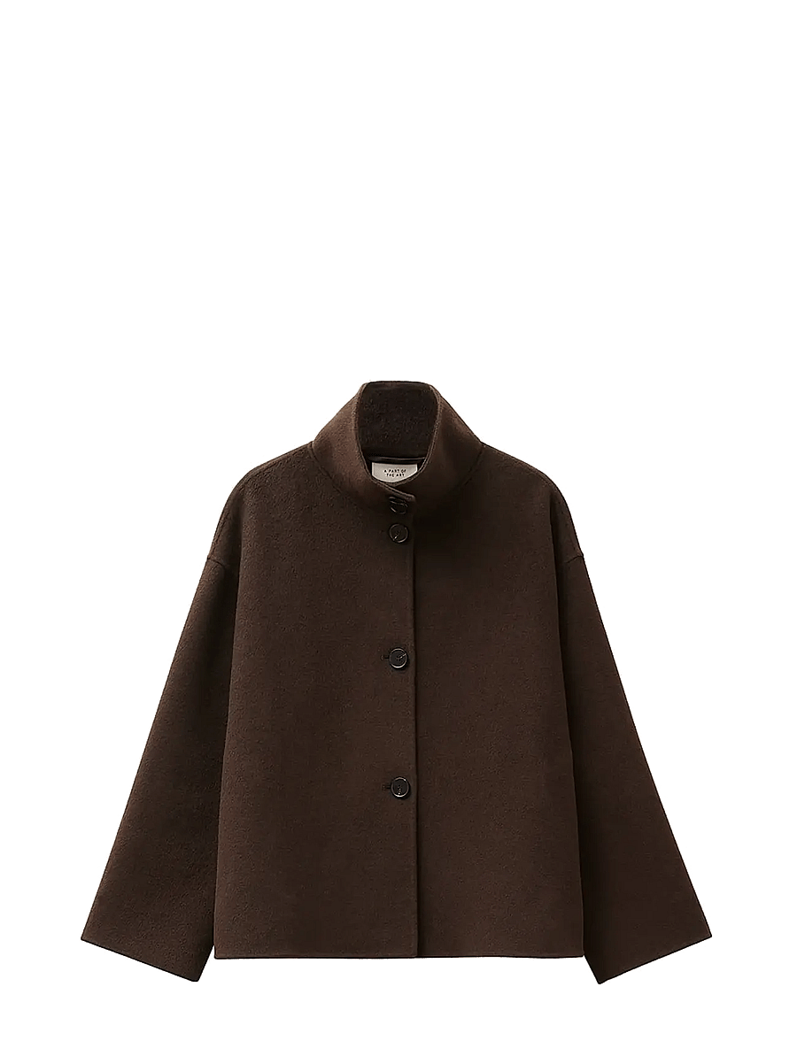 A Part Of The Art - EDGE JACKET LYX WOOL - dark brown - 1