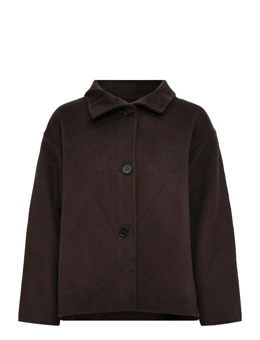 A Part Of The Art - EDGE JACKET LYX WOOL - ulljackor - dark brown - 1